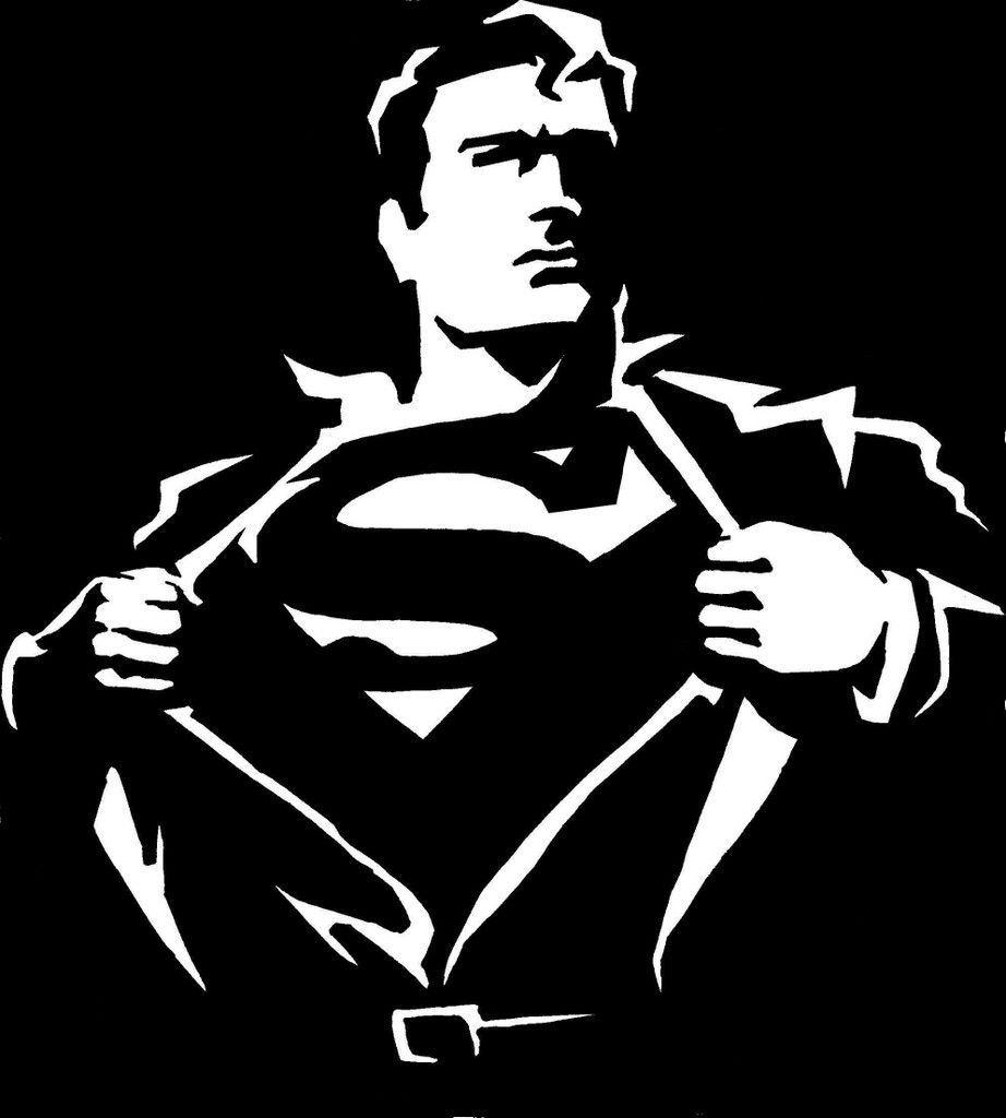 922x1024 black white DC Comics Superman /