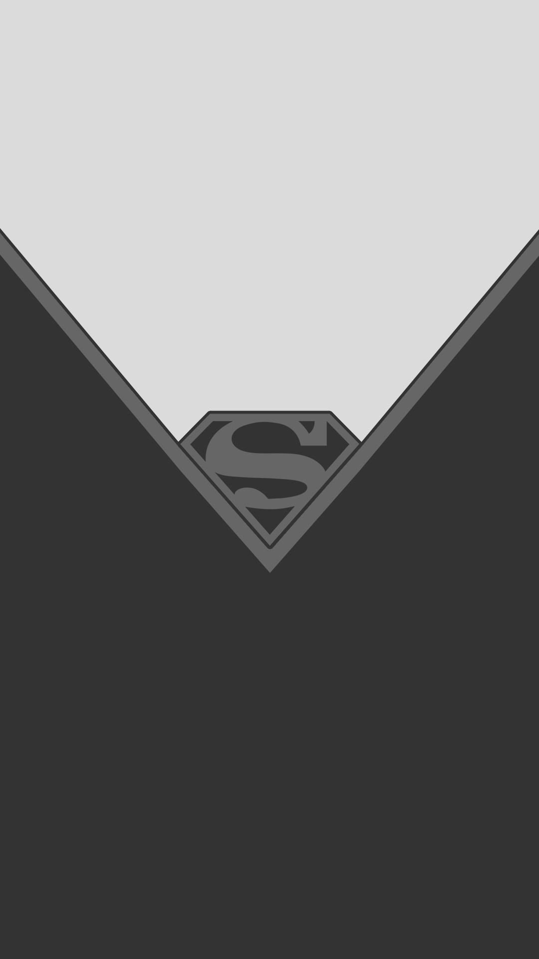 Hình nền siêu nhân tối thiểu màu trắng đen 1080x1920