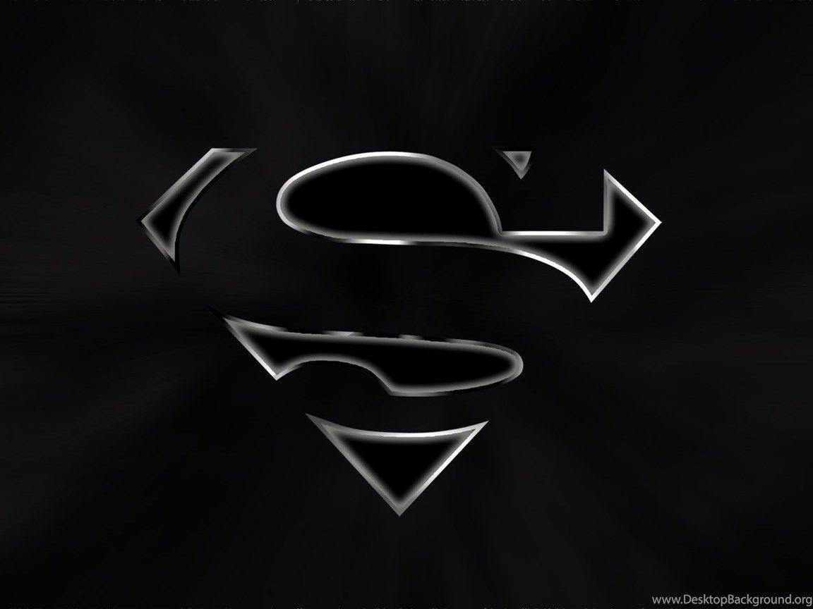 1152x864 Superman Logo Wallpaper Black Desktop Background