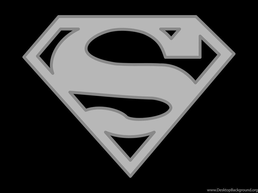1024x768 Superman Logo Black And White Background Wallpaper Desktop Background