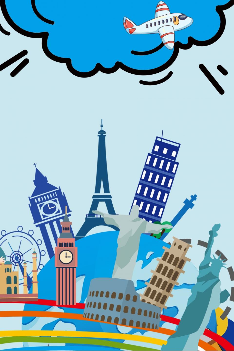 960x1440 Creative Study Abroad Study Poster Background Wallpaper Image For Free Download