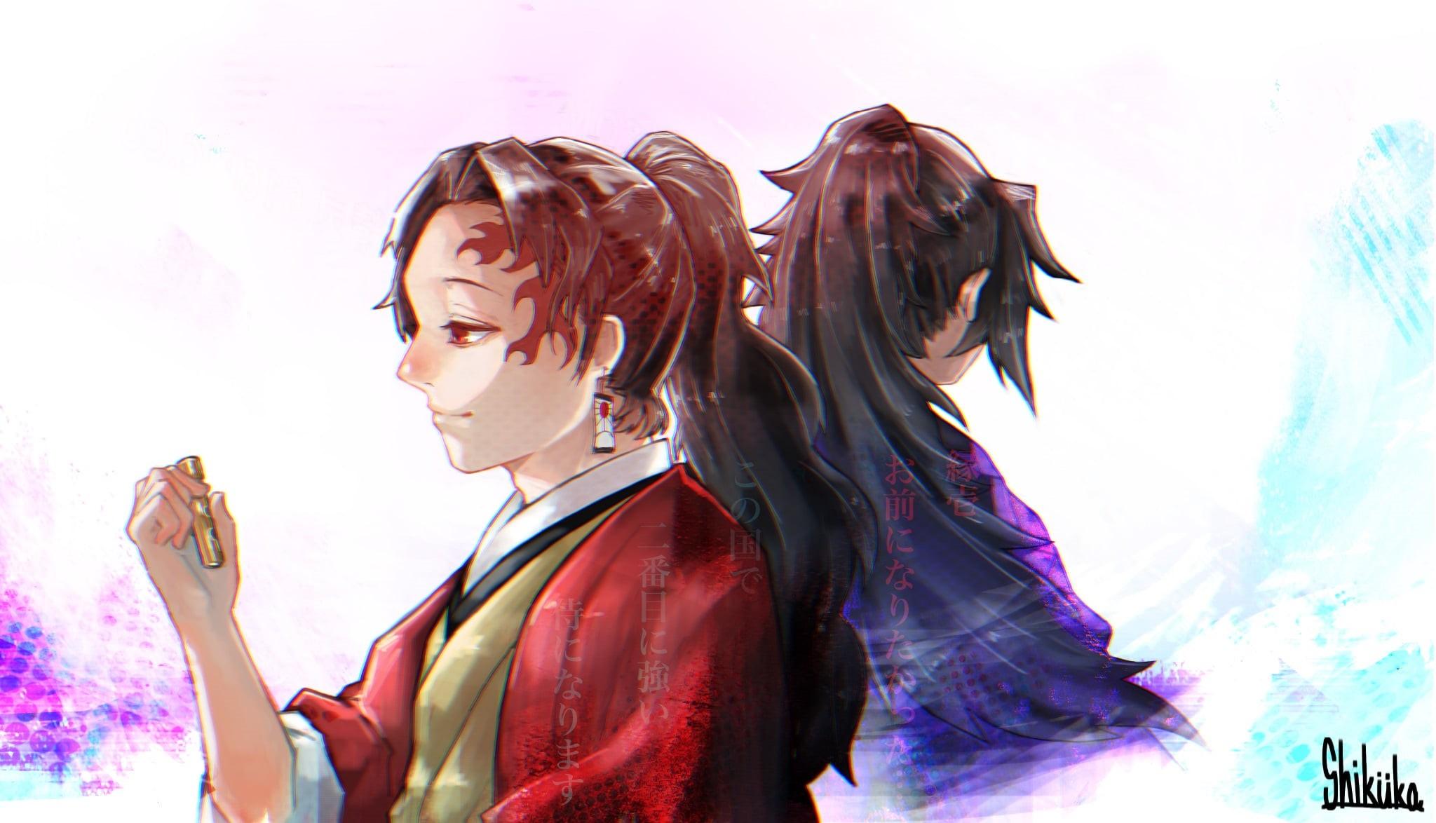 2048x1174 Wallpaper / Anime, Yoriichi Tsugikuni, Michikatsu Tsugikuni, Demon Slayer: Kimetsu no Yaiba, Kokushibou (Demon Slayer), 1080P free download