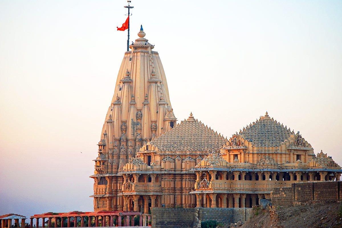 1200x803 DollsofIndia Somnath Temple, India Print -15 x 23 inches (OB40) : Home & Kitchen