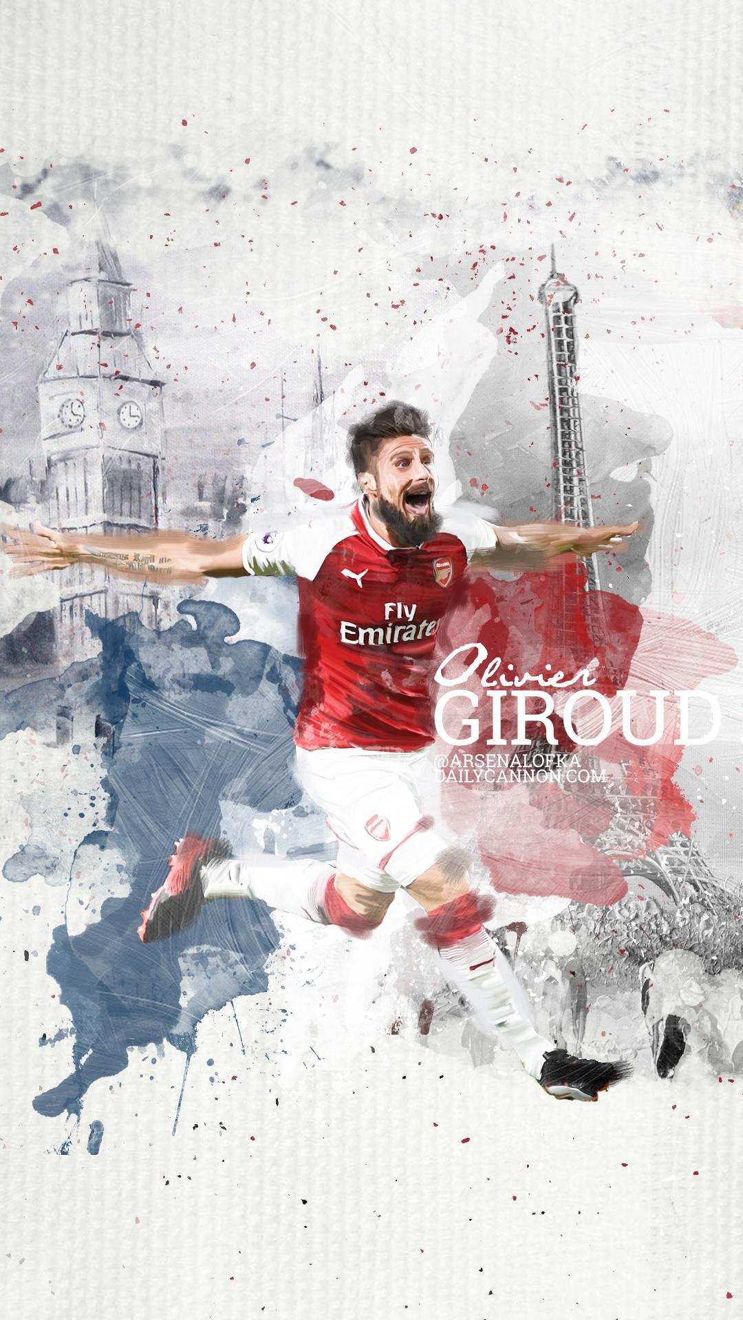 1080x1920 Wallpaper and covers of Arsenal's newest centurion Oliver Giroud