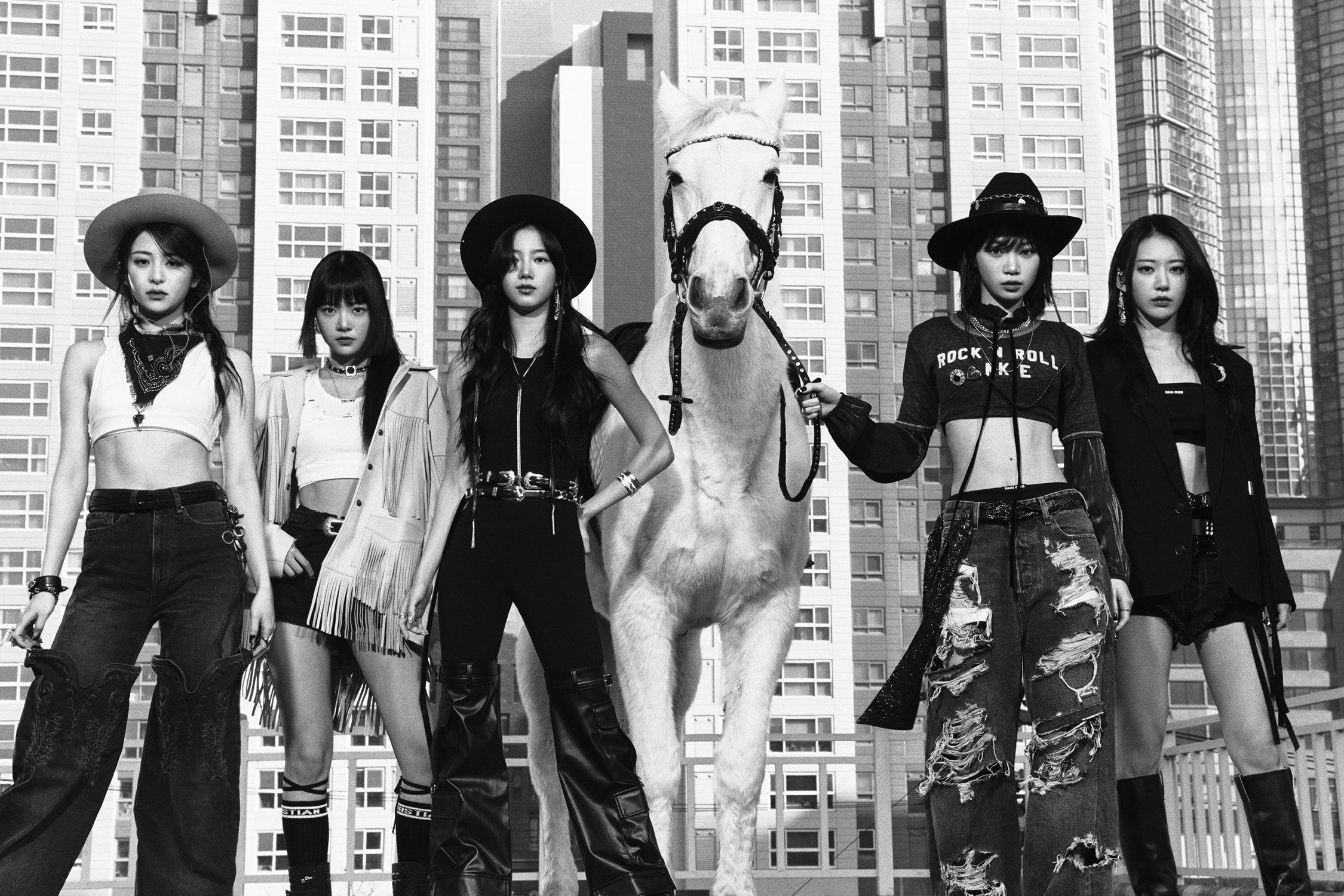 2250x1500 LE SSERAFIM unleashes charismatic cowgirl vibes in the new teaser photo for their first full album 'UNFORGIVEN'