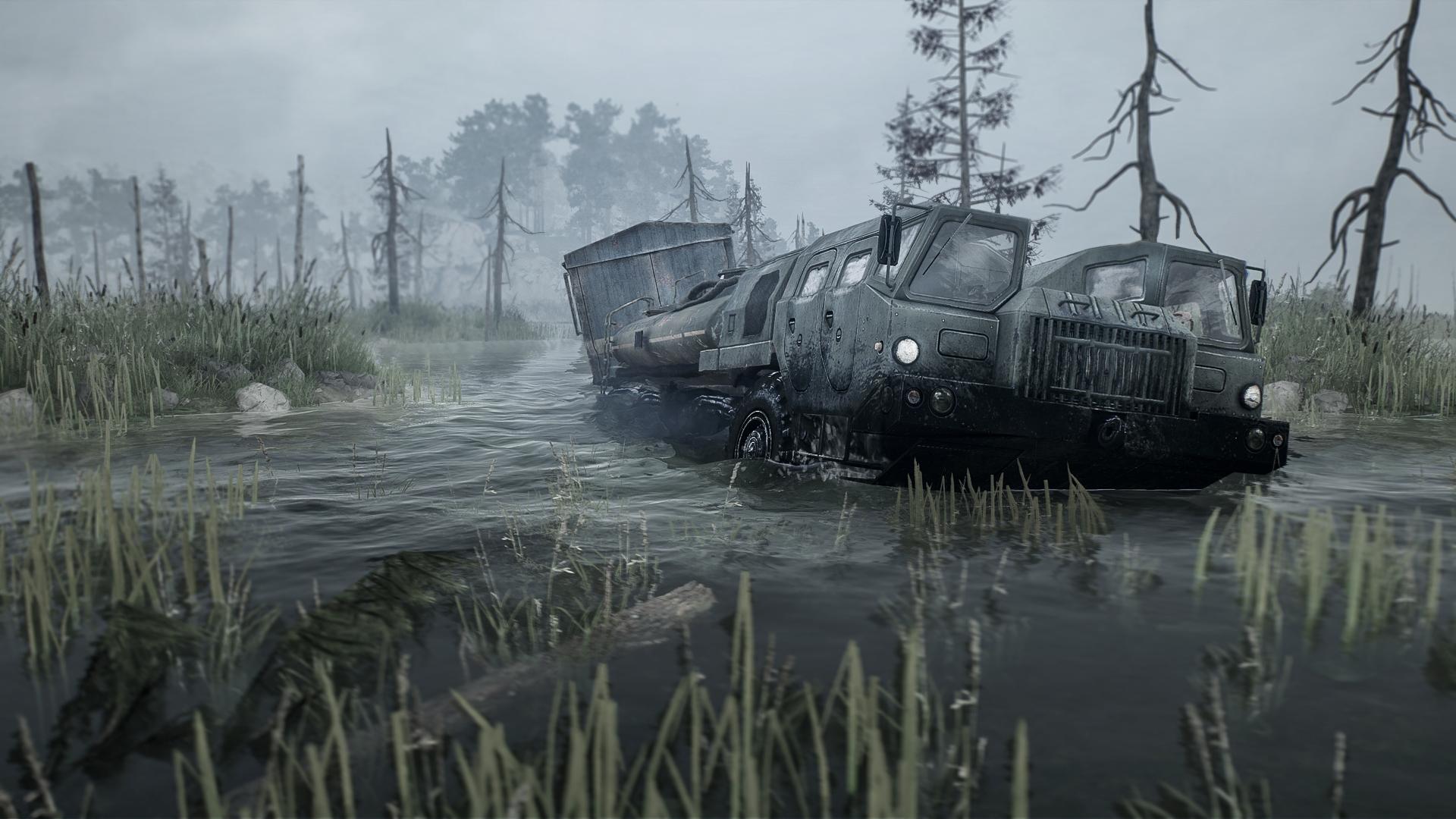 1920x1080 Spintires: Mudrunner will give you truly horrifying driving conditions on Halloween