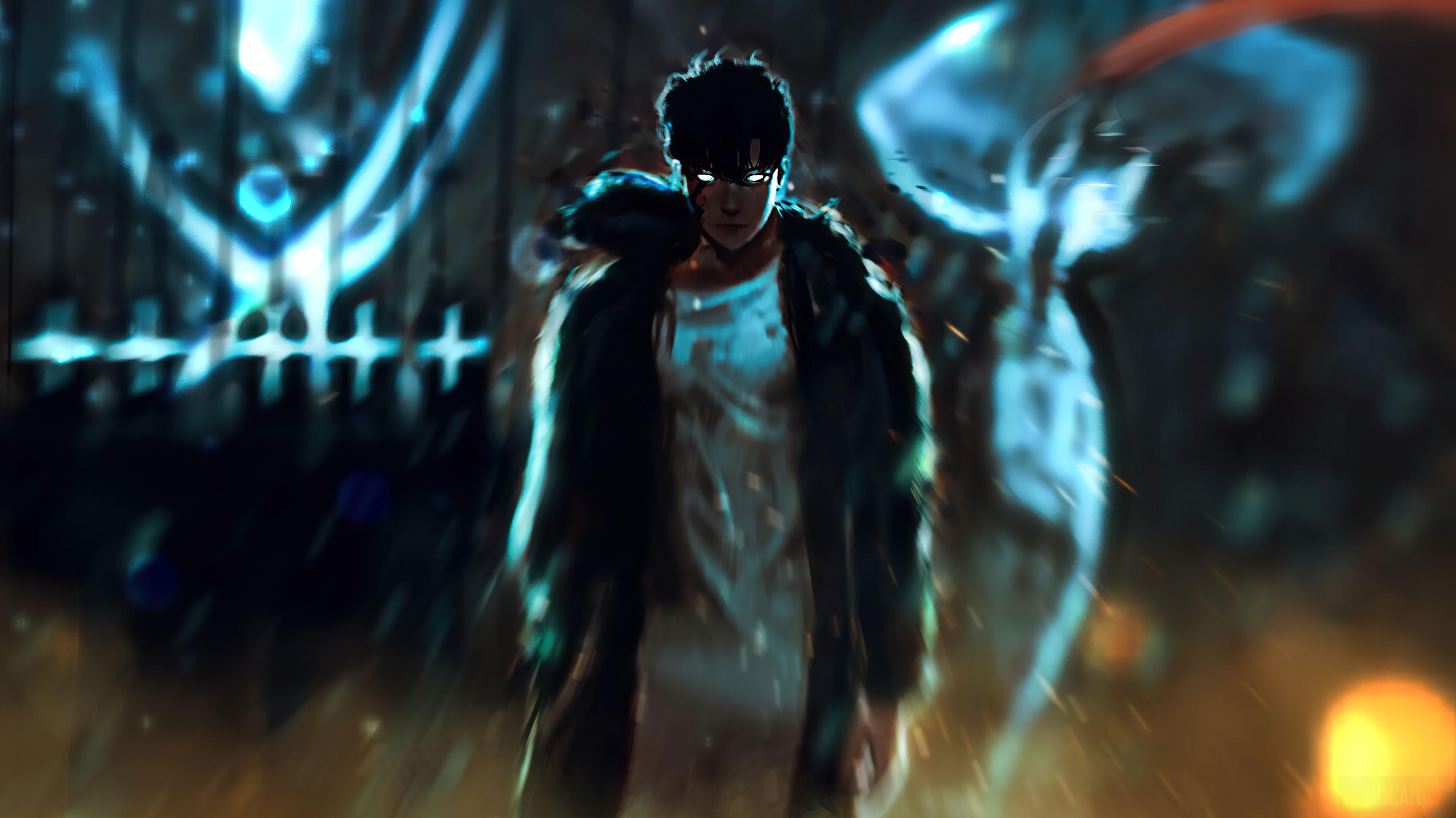 3840x2160 Sung Jin Woo, Solo Leveling, Manhwa, Anime, Art 4k Gallery HD Wallpaper