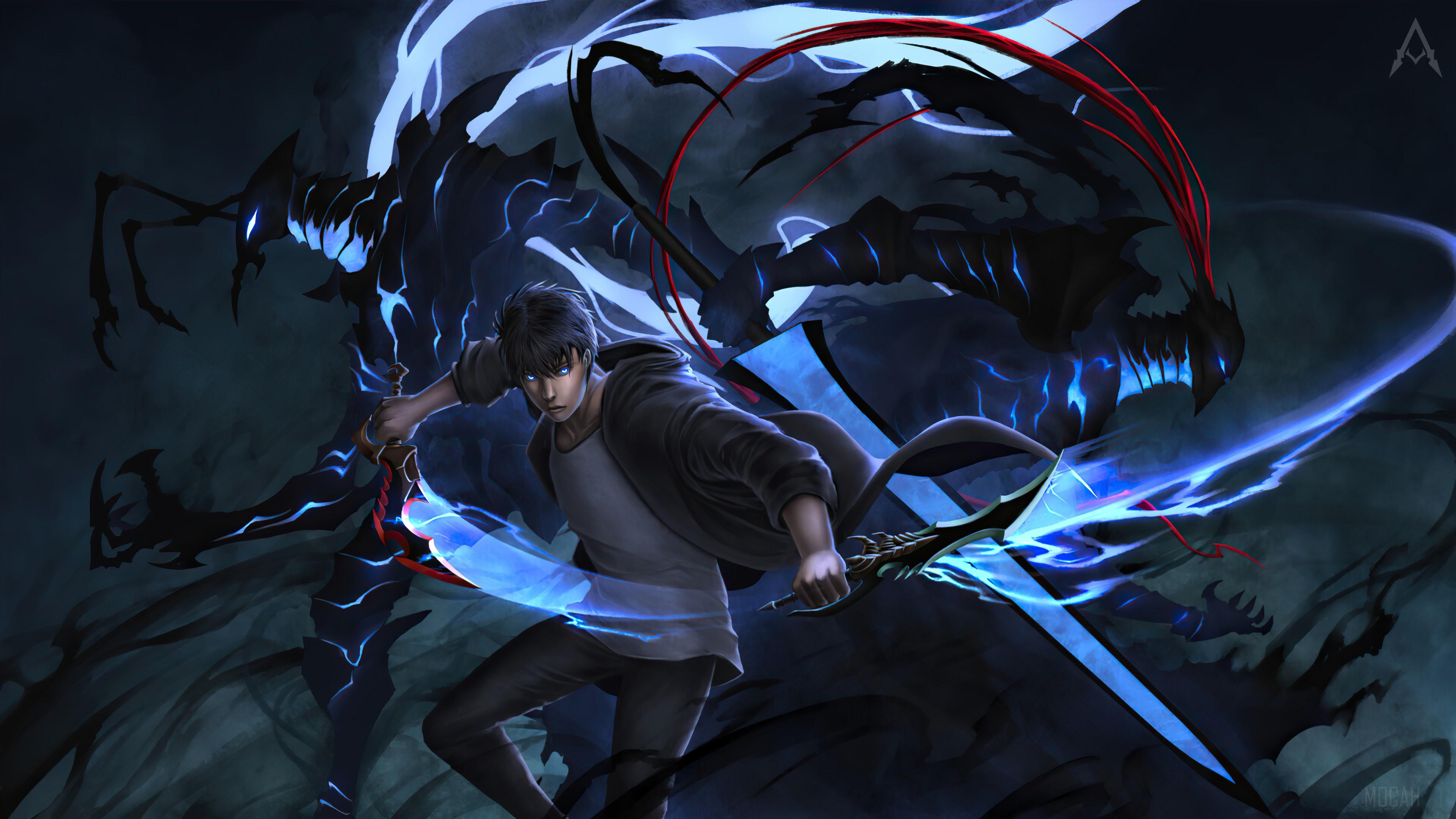 3840x2160 Solo Leveling, Manhwa, Anime, Beru, Sung Jin Woo 4k Gallery HD Wallpaper