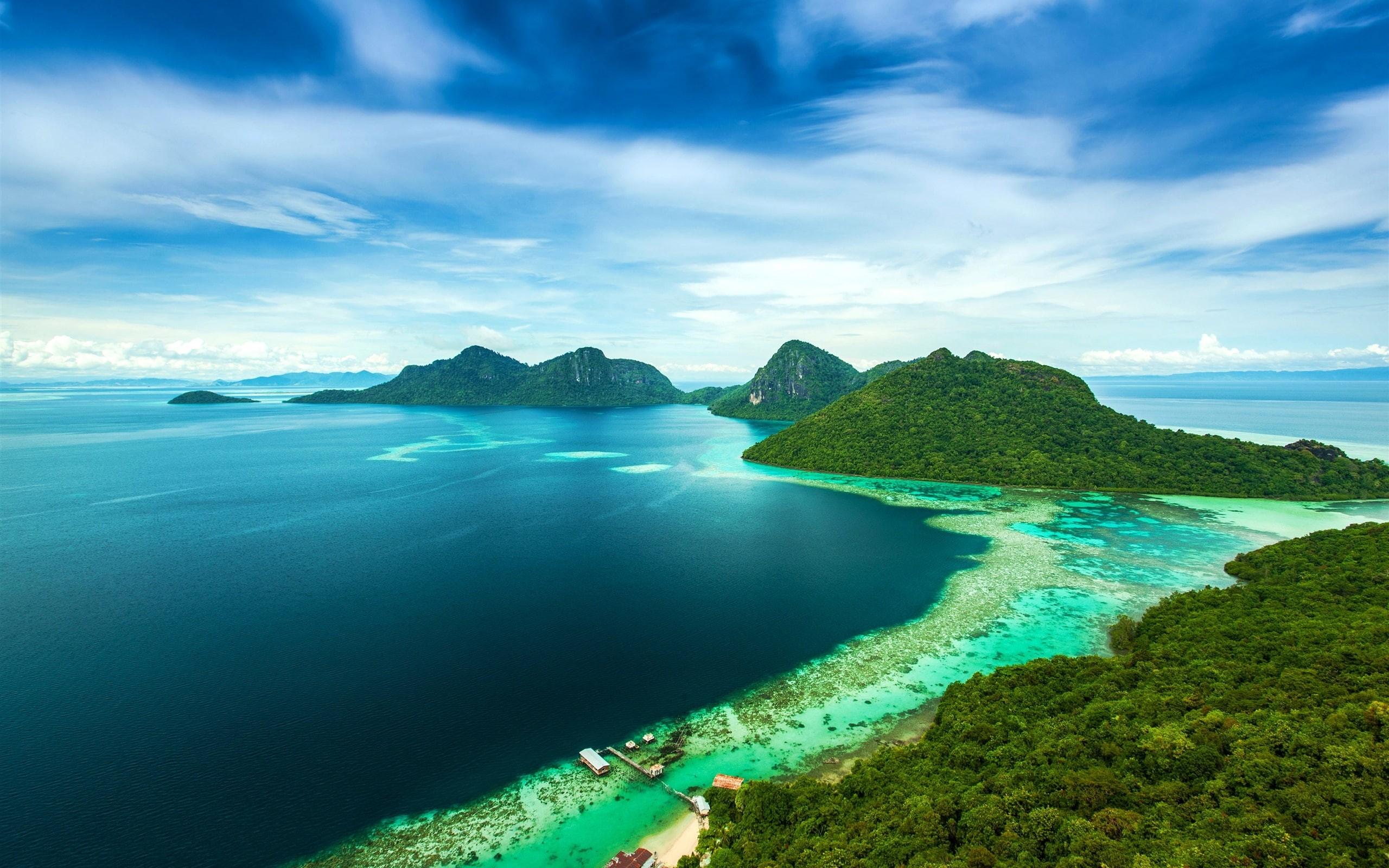 2560x1600 Wallpaper / wallpaper, hd, borneo, port, malaysia, 2K, dulang, semporna, bohey, island free download