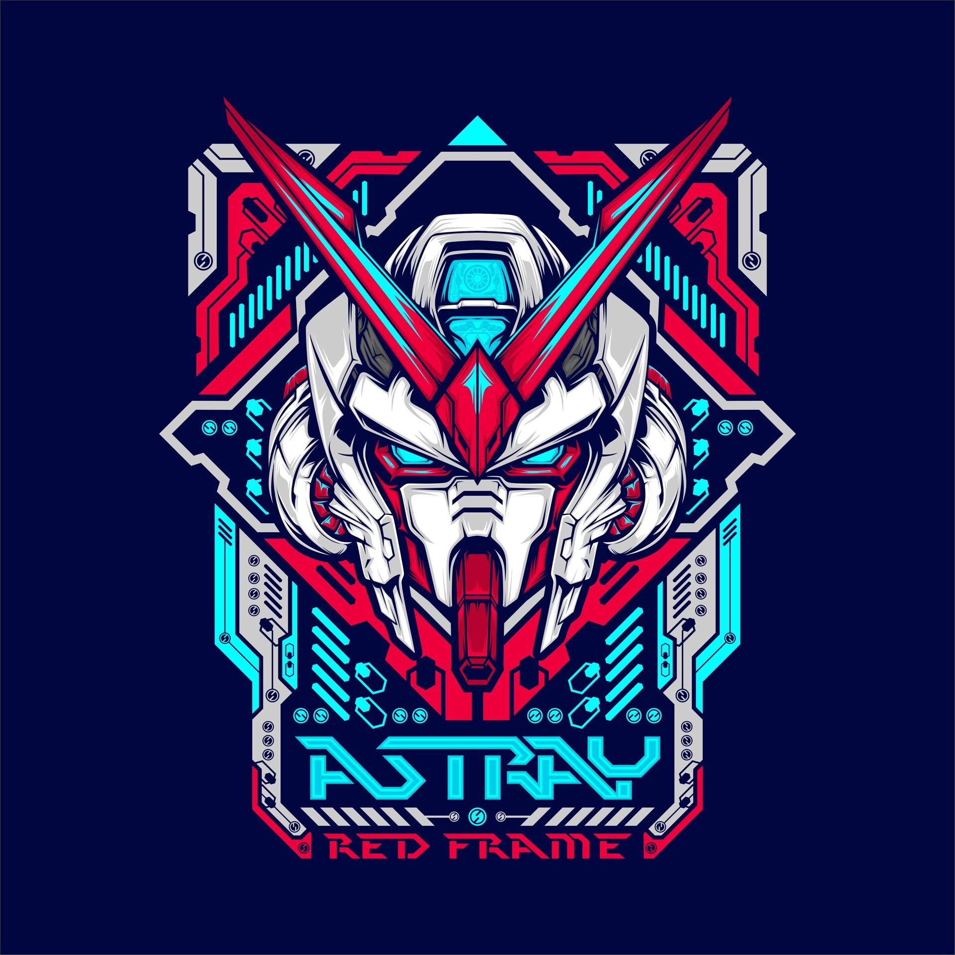 1920x1920 gundam astray red frame kai head