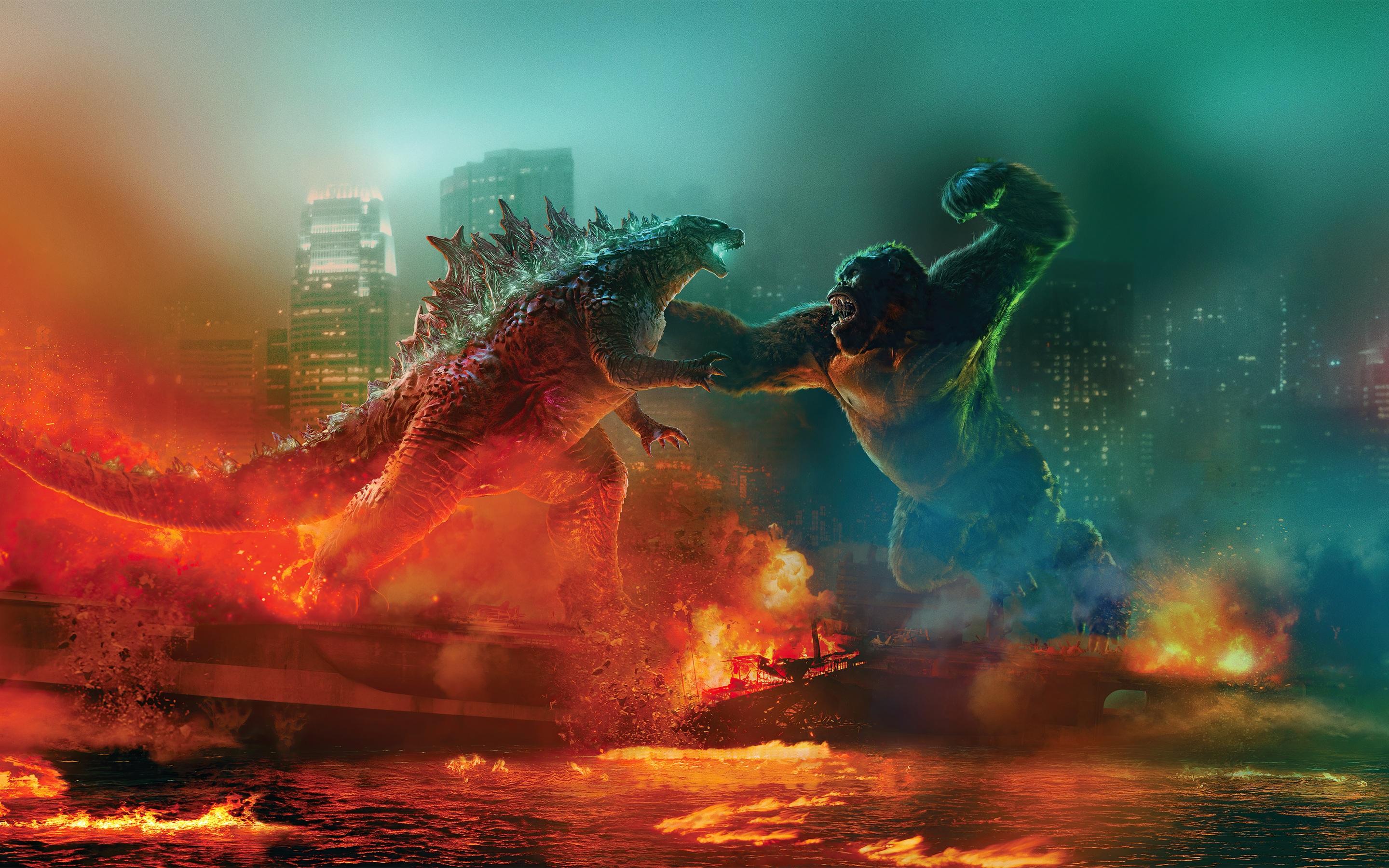 2880x1800 Wallpaper 4k Godzilla Vs Kong Fight 4k Wallpaper