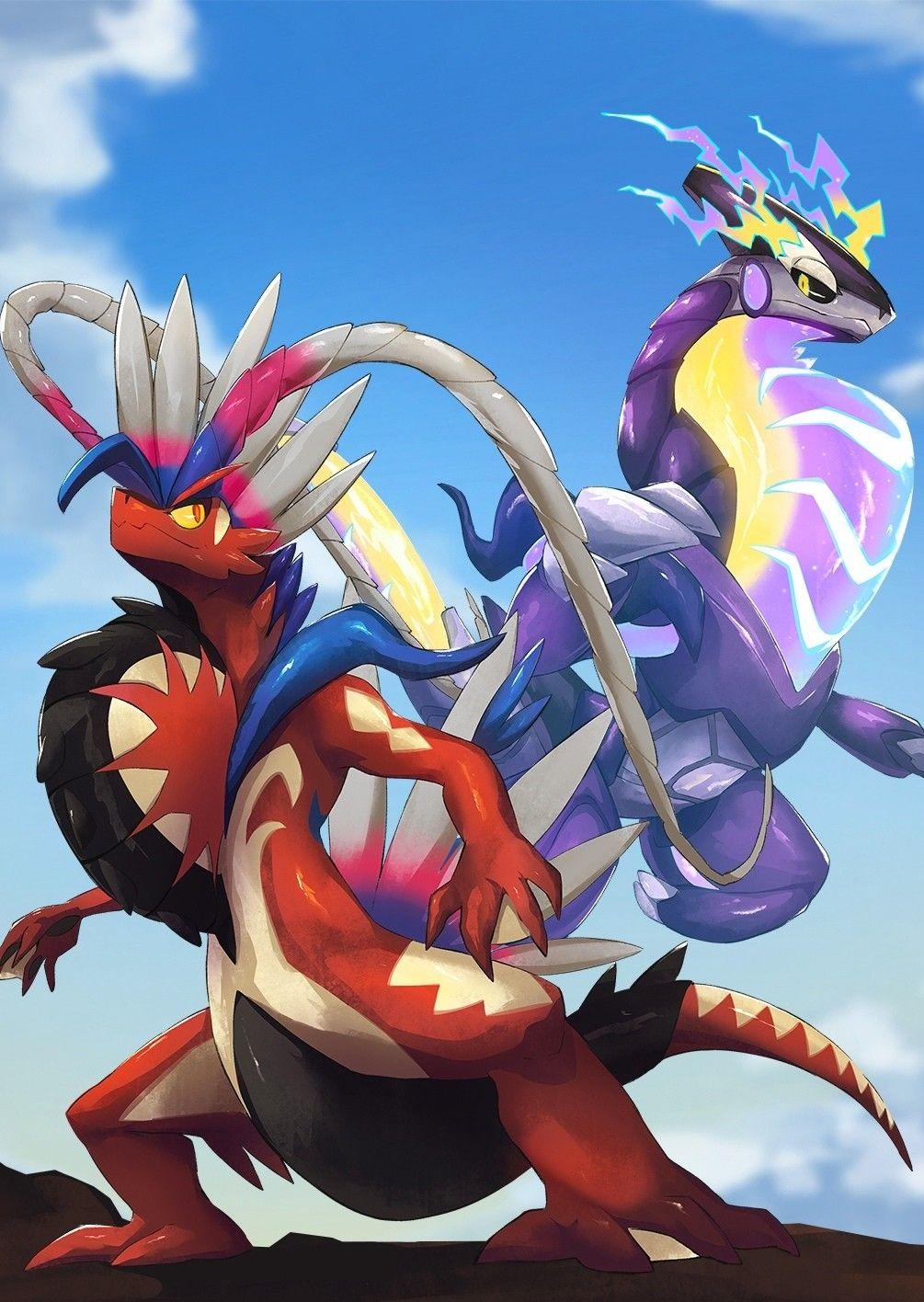 1005x1416 Pokemon Legendarios Escarlata y Púrpura. Koraidon y Miraidon. Pokemon rayquaza, Pokemon picture, Cute pokemon