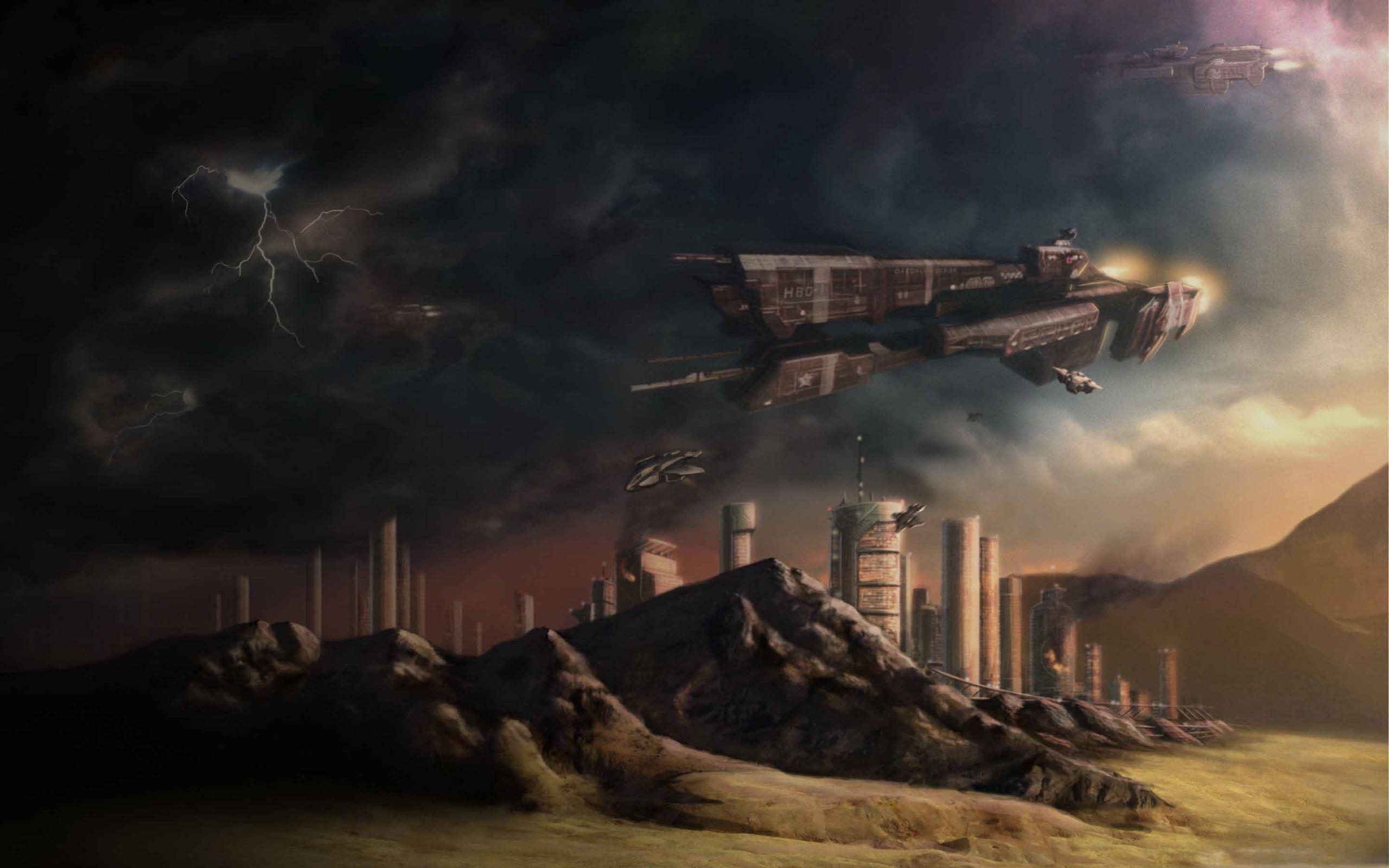 2560x1600 Space Ship Mac Wallpaper Download