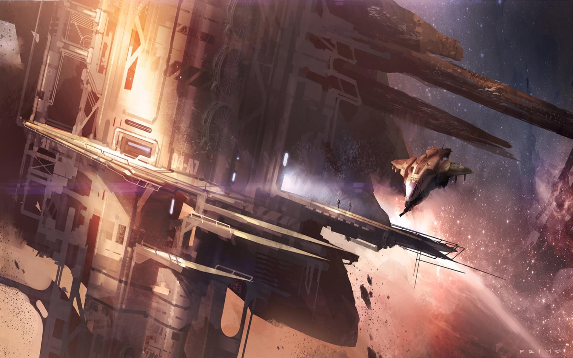 1920x1200 Wallpaper / Reach, Halo, 1080P, ship, planet, station free download