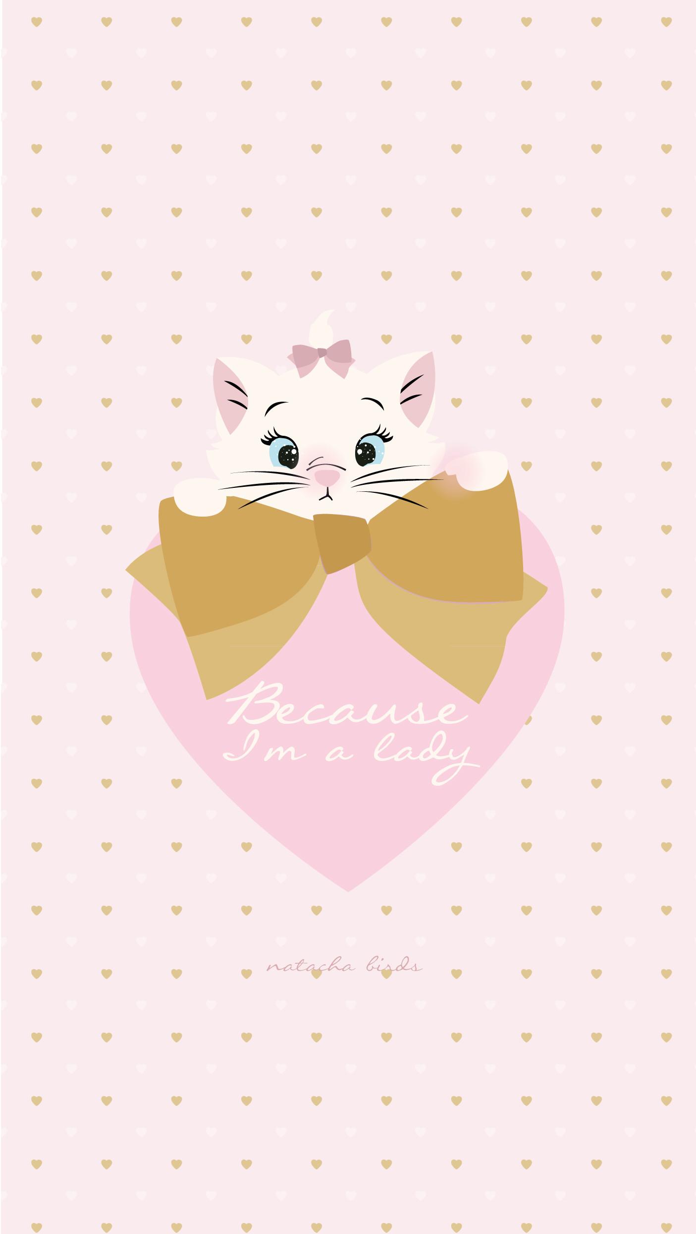1405x2489 Disney Aristocats Marie Because I'm a Lady free iphone background wallpaper design