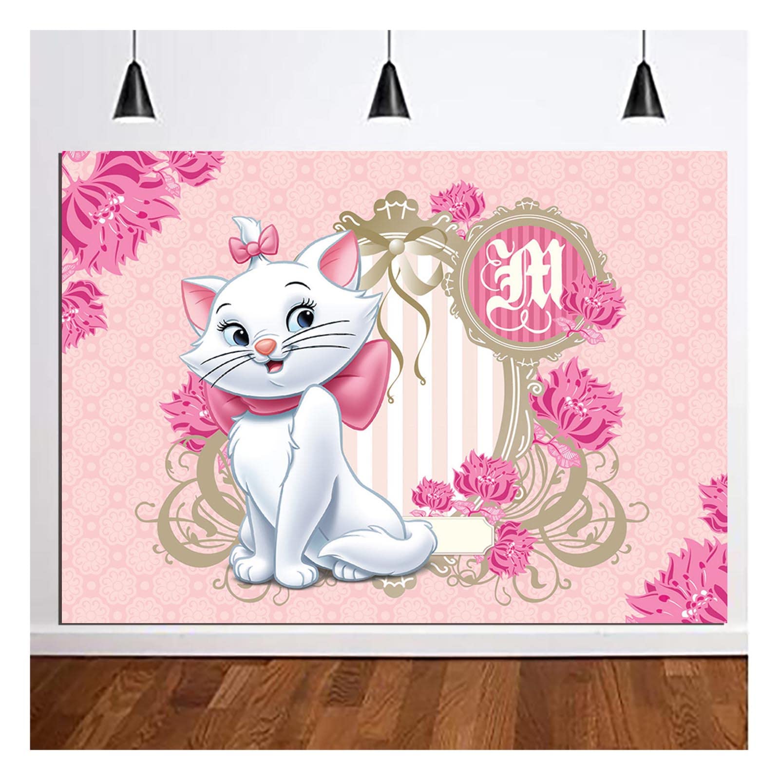 1601x1601 Amazon.com : Cartoon Aristocats Marie Cat Party Theme Photography Backdrops 5x3ft Children Kids Princess Girl Birthday Party Photo Pink Flowers Backdrops Newborn Baby Shower Portrait Shoot Props