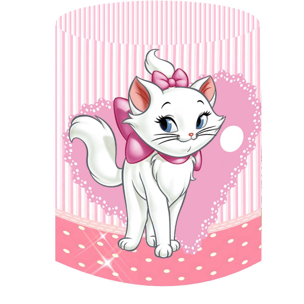 1000x1000 Girls Round Fabric Backdrop With Elastic Disney Pink Marie Cat Girls B