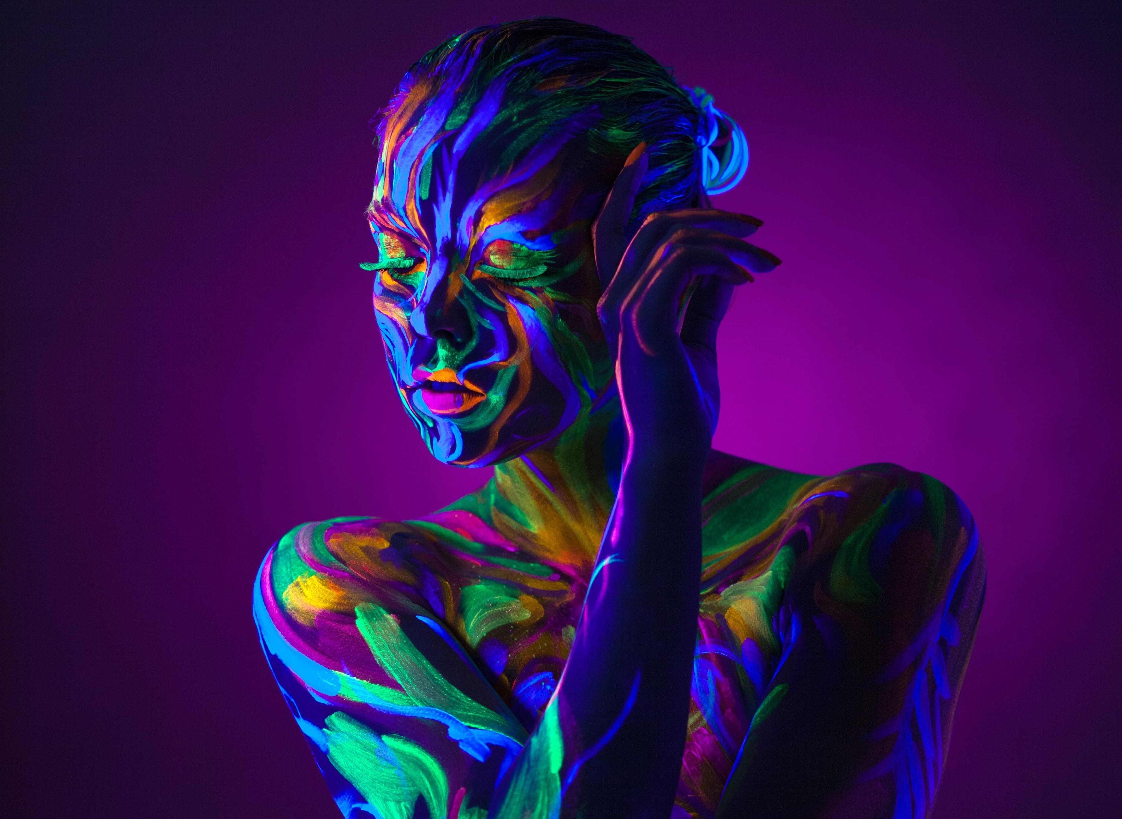 3734x2725 Free download women Neon Purple Background Body Paint Colorful Closed Eyes [3734x2725] for your Desktop, Mobile & Tablet. Explore Body Background. Perfect Body Wallpaper, Body Paint Wallpaper, Wallpaper Of Body Builder