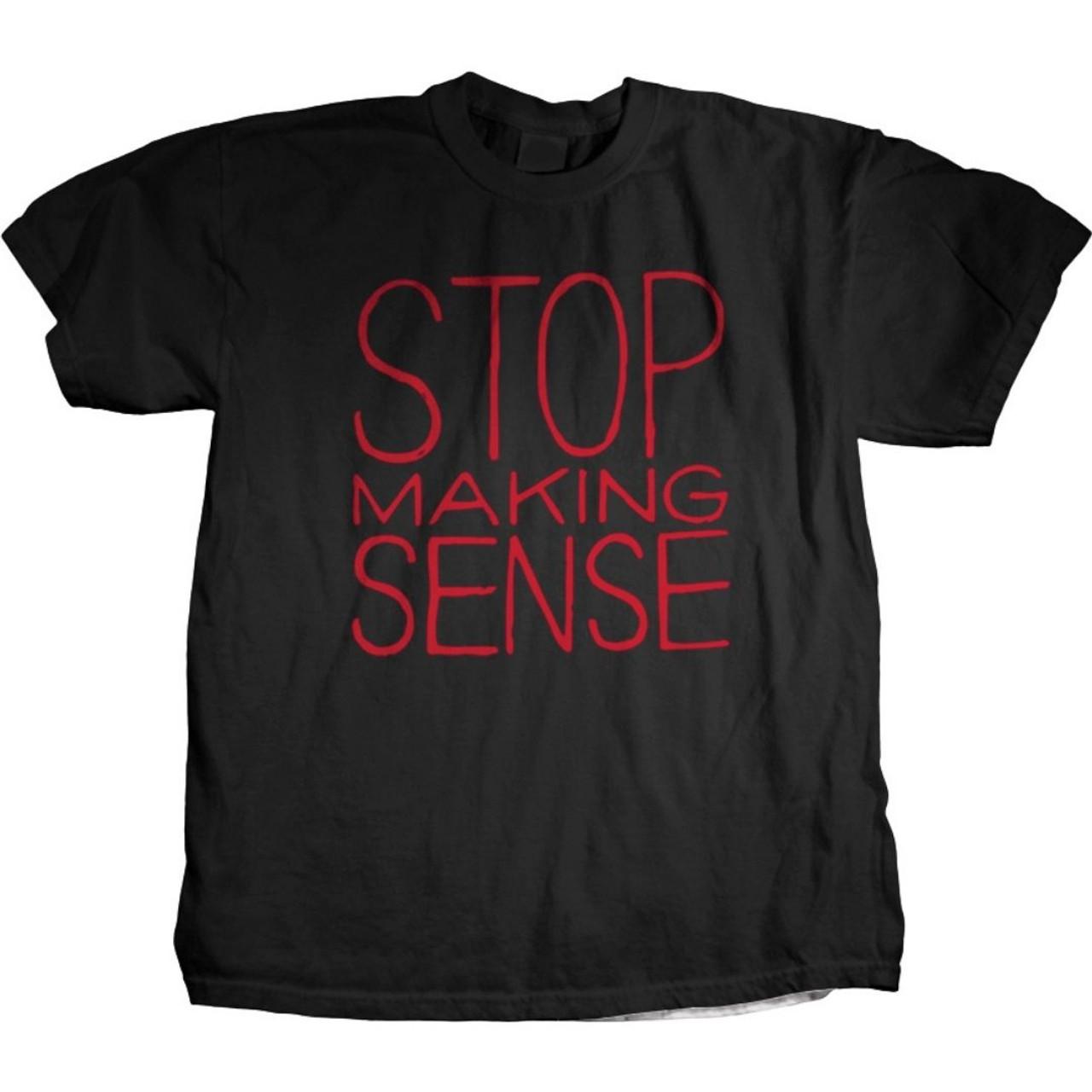 1280x1280 Talking Heads Premium Fashion T Shirt Making Sense Logo. Men's Unisex Black Shirt