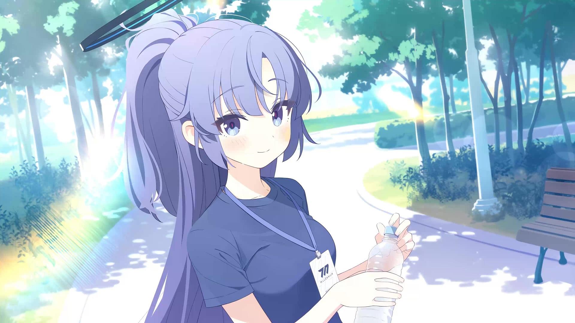 1920x1080 Hayase Yuuka Sportswear Blue Archive Live Wallpaper
