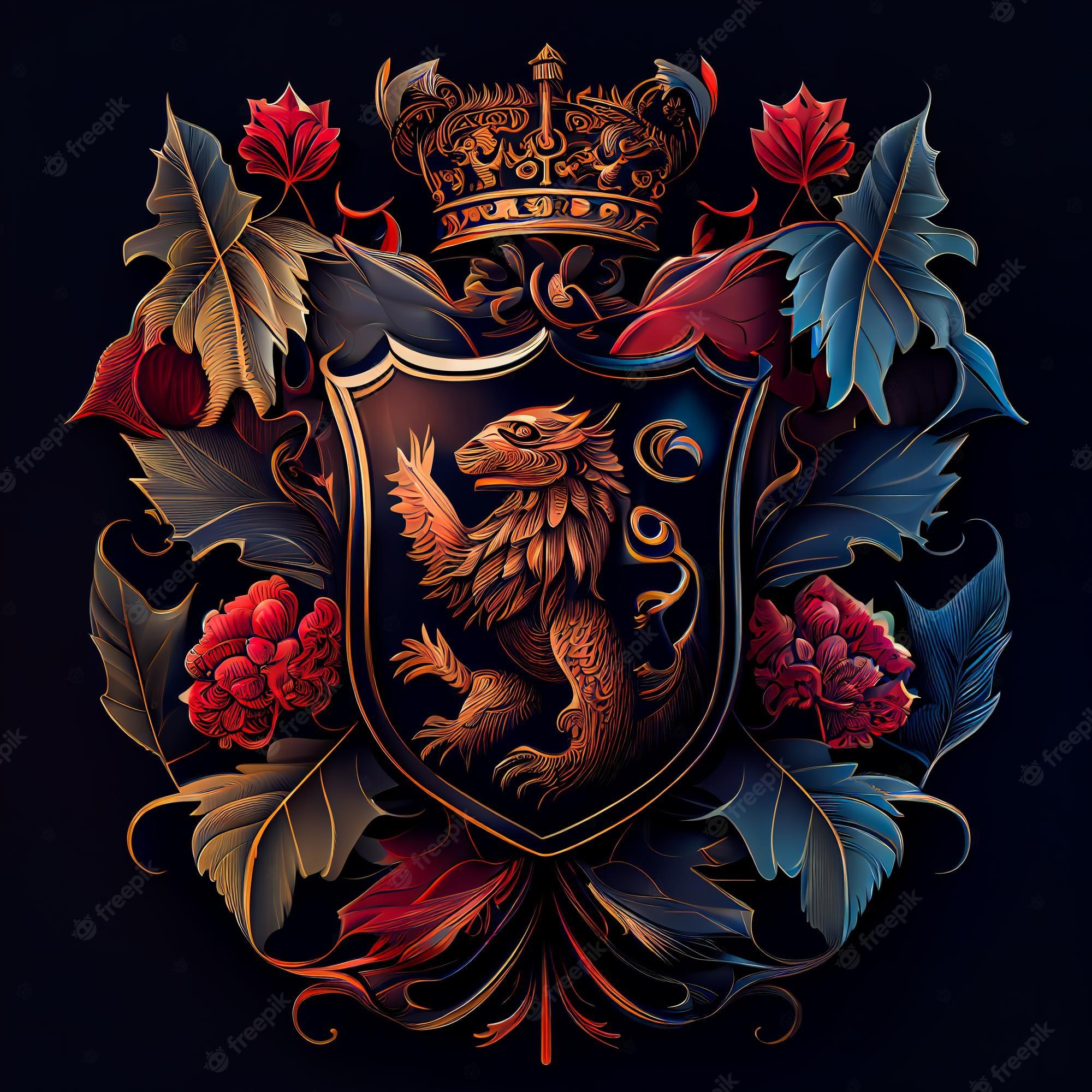 2000x2000 Premium Photo. Coat of arms luxury emblem logo heraldic element generative aixa