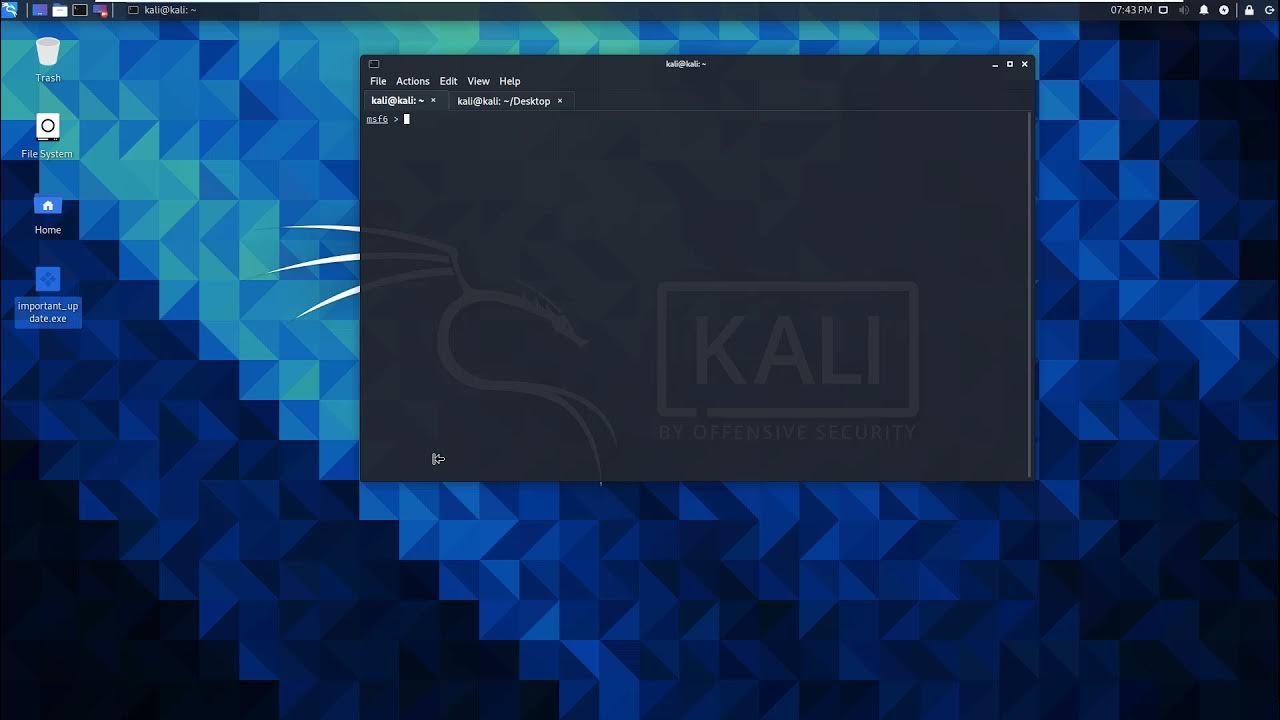 1280x720 Kali 2021.1 Using Metasploit (Basic) to craft an EXE