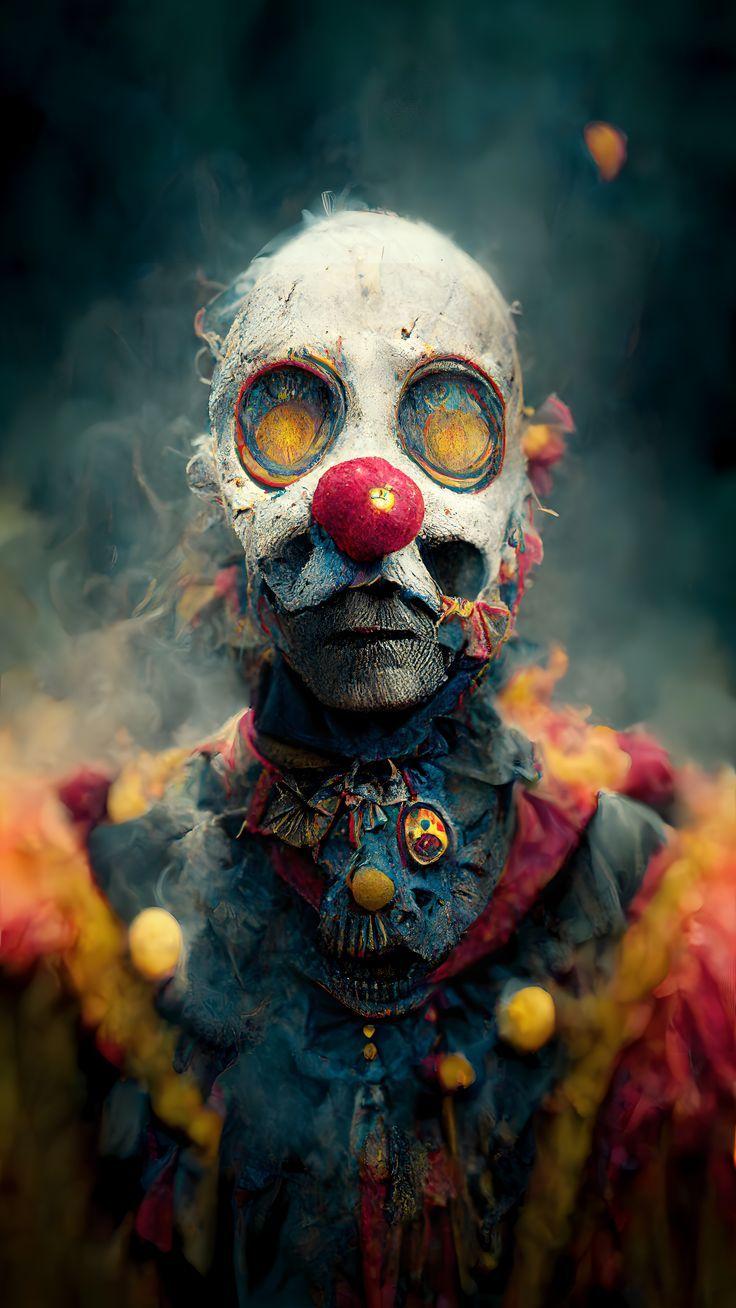736x1308 Other ideas. gas mask art, evil clowns, scary clowns