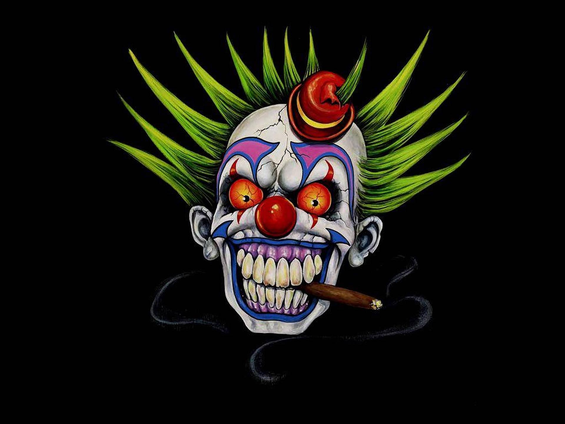 1920x1440 Download Smoking Clown Digital Art Wallpaper