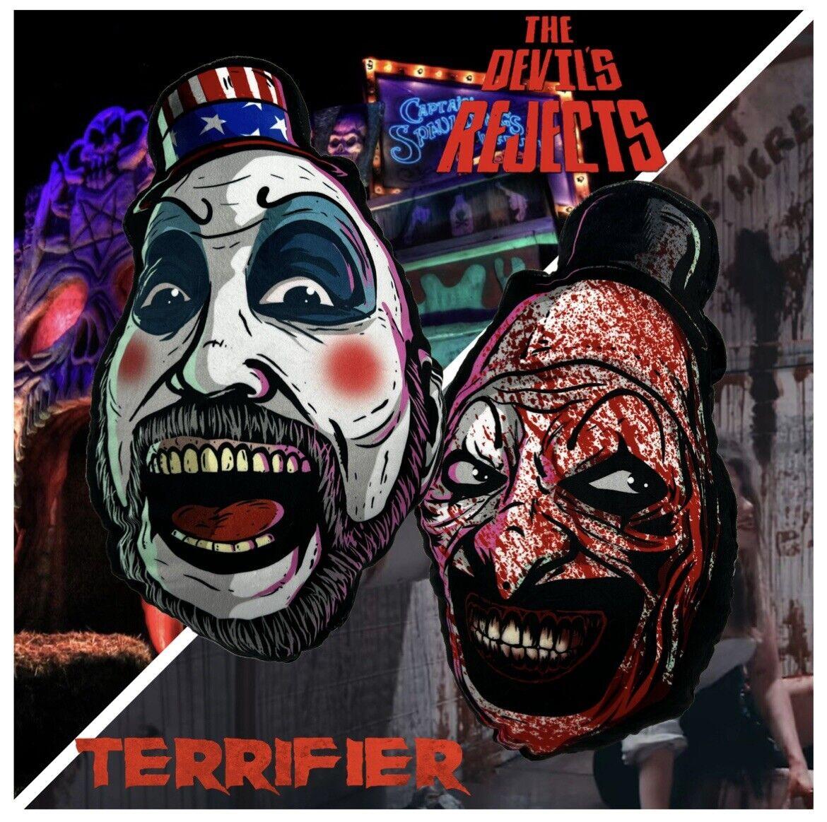 1170x1163 Plush Accent Throw Pillow Cushion Decor Captain Spaulding Terrifier Art Clown
