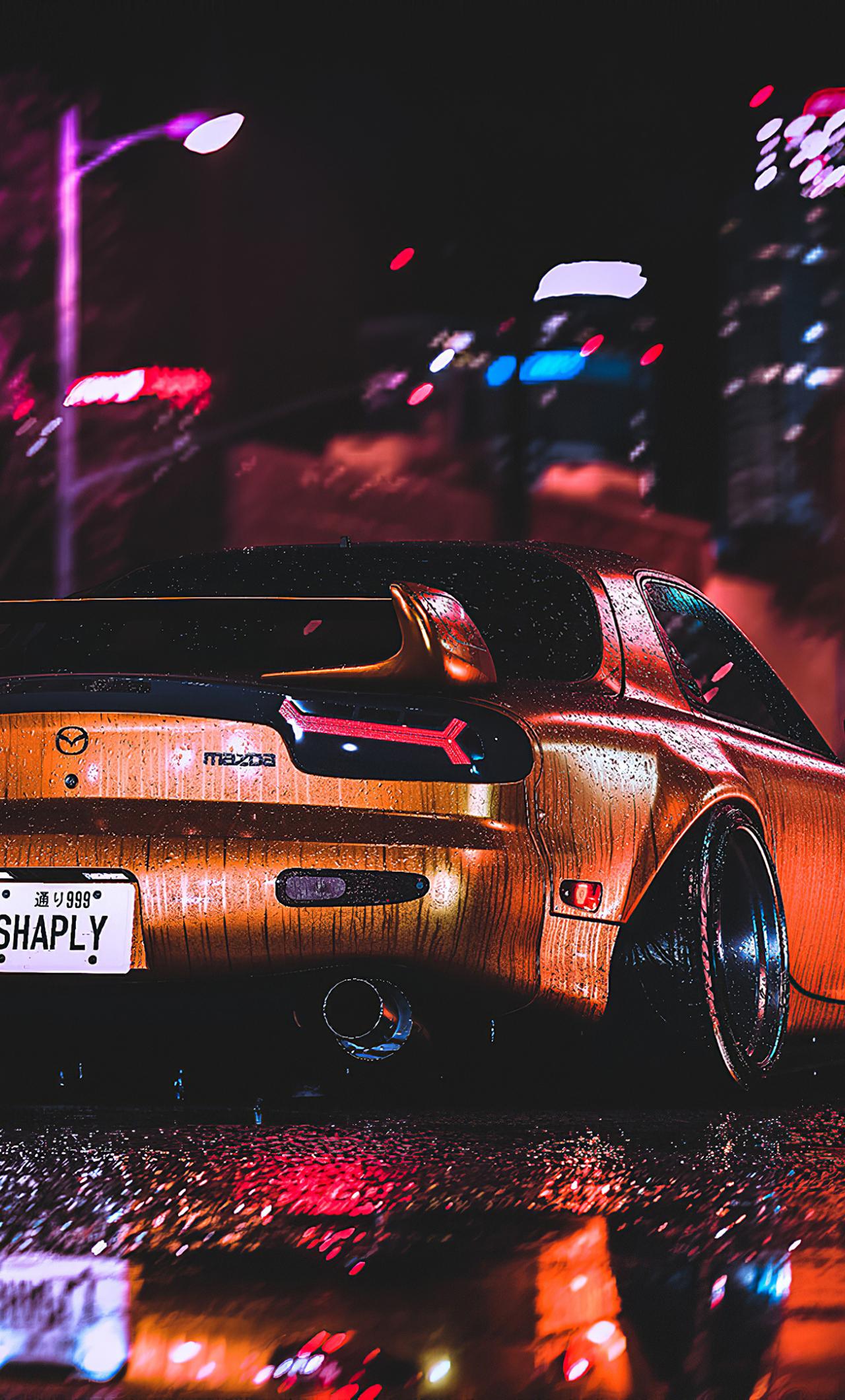 1280x2120 Download Wallpaper 1280x2120 Mazda Rx Rear View, Artwork, Iphone 6 Plus, 1280x2120 HD Background, 23124