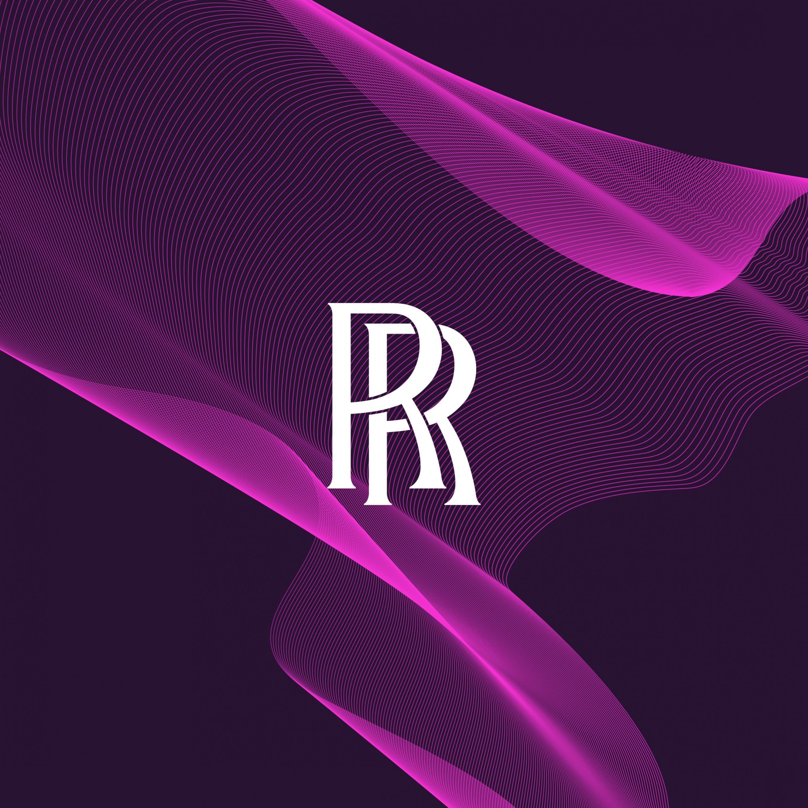 2732x2732 Rolls Royce Wallpaper 4K, Purple Background, Logo, Cars