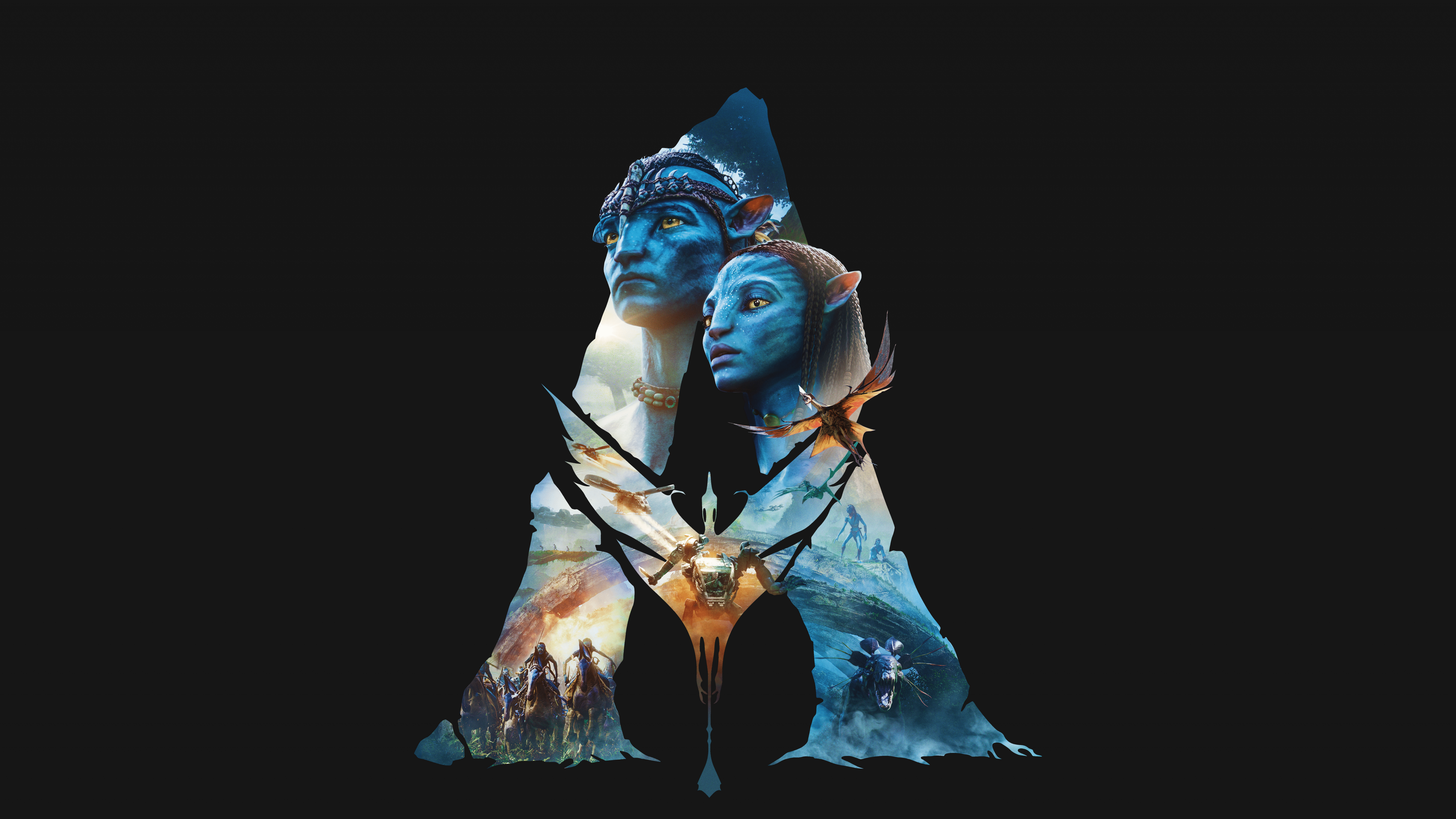 7680x4320 Avatar: The Way Of Water Wallpaper 4K, Avatar 2022 Movies, Black Dark