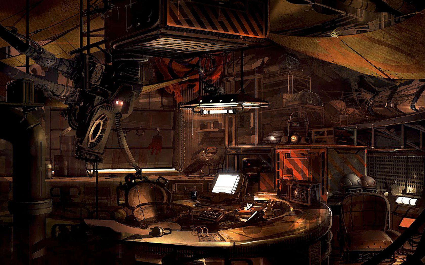 1680x1050 Sci Fi Room Wallpaper