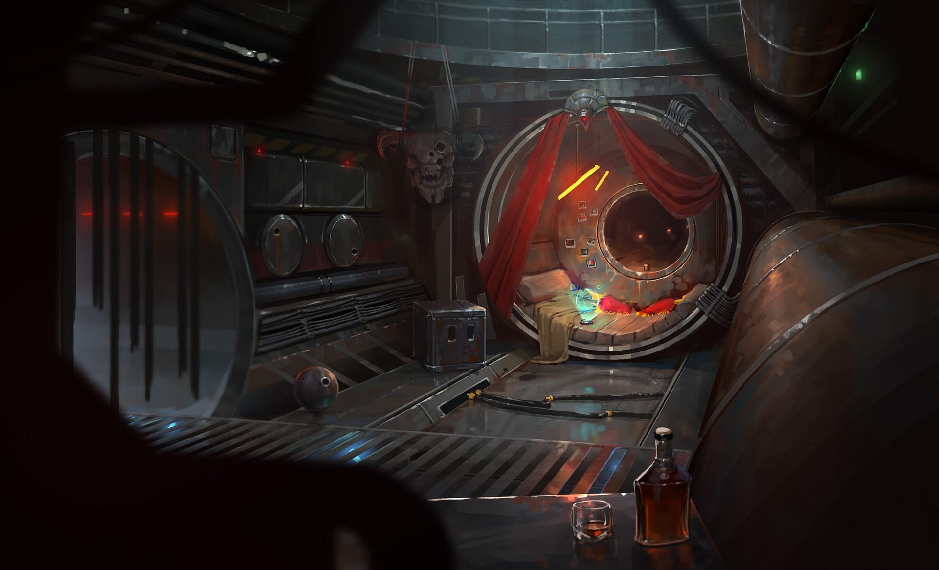 1920x1166 Wallpaper / artwork, digital art, science fiction, interior, room, Destiny (video game) free download