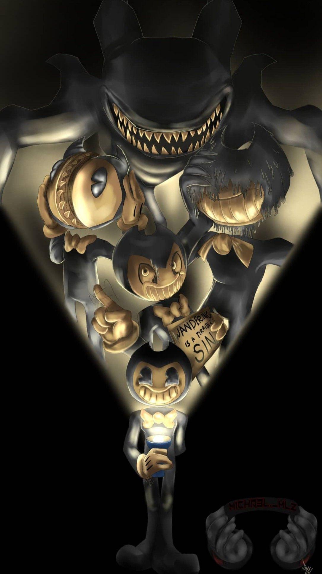 1086x1931 Bendy And The Ink Machine. Bendy and the ink machine, Ink, Scary art