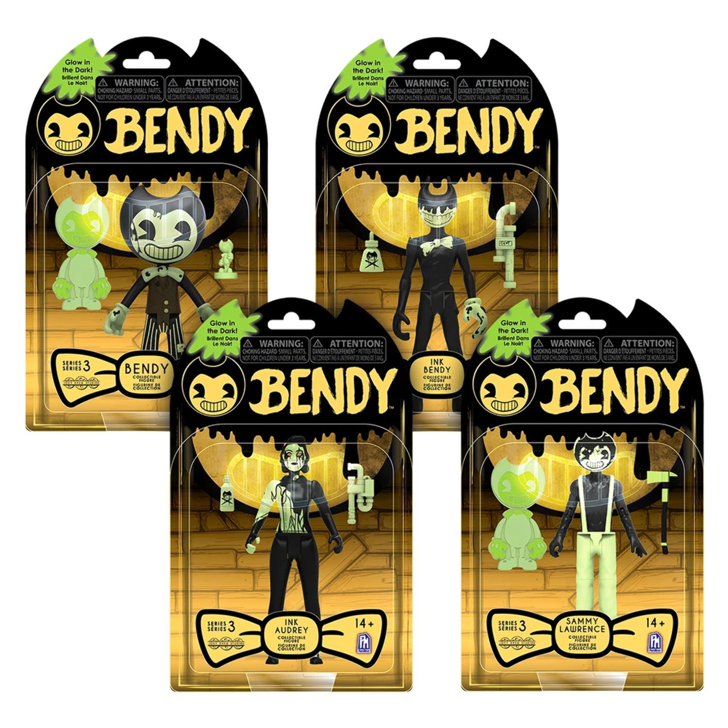 1500x1500 Glow In The Dark Action Figures Set Revival: Cartoon Bendy, Sammy, Ink Audrey And Ink Bendy