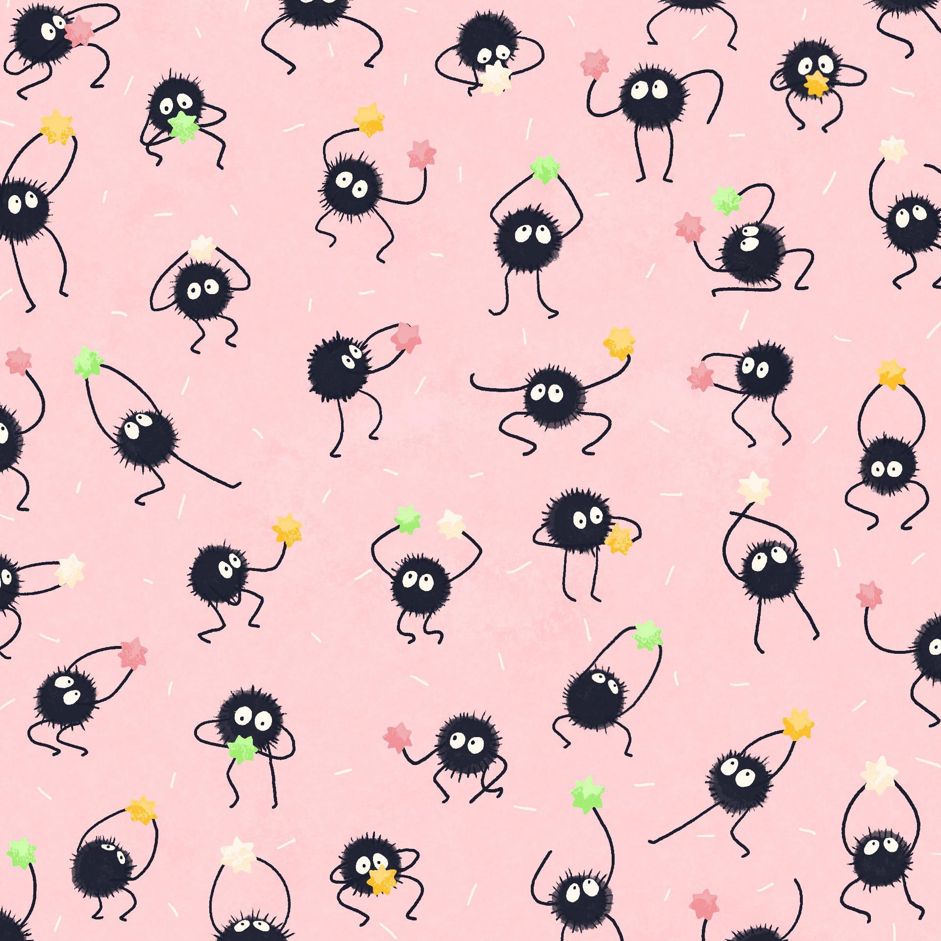 1920x1920 a soot sprite pattern I made! which one is your favorite?