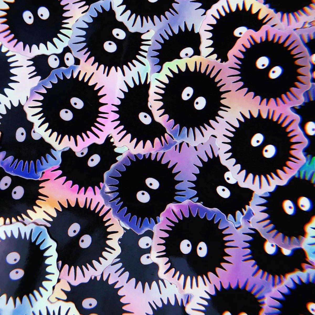 1200x1200 Soot Sprite Holo Stickers