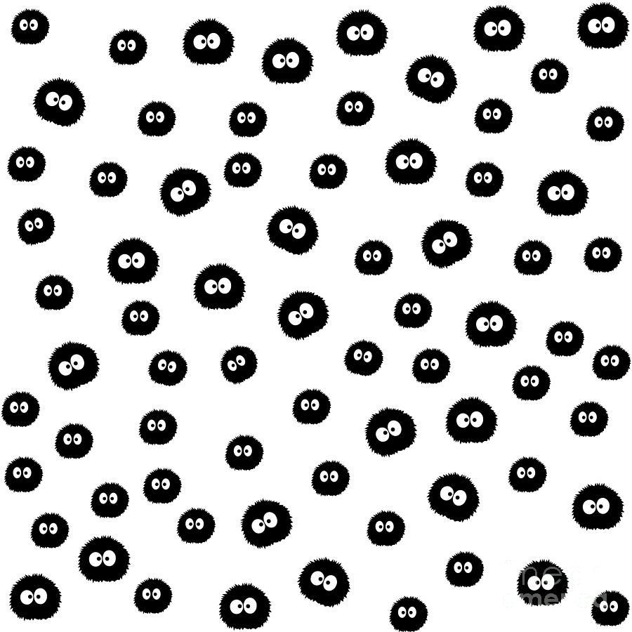 900x900 Totoro Sprites Pattern Digital Art