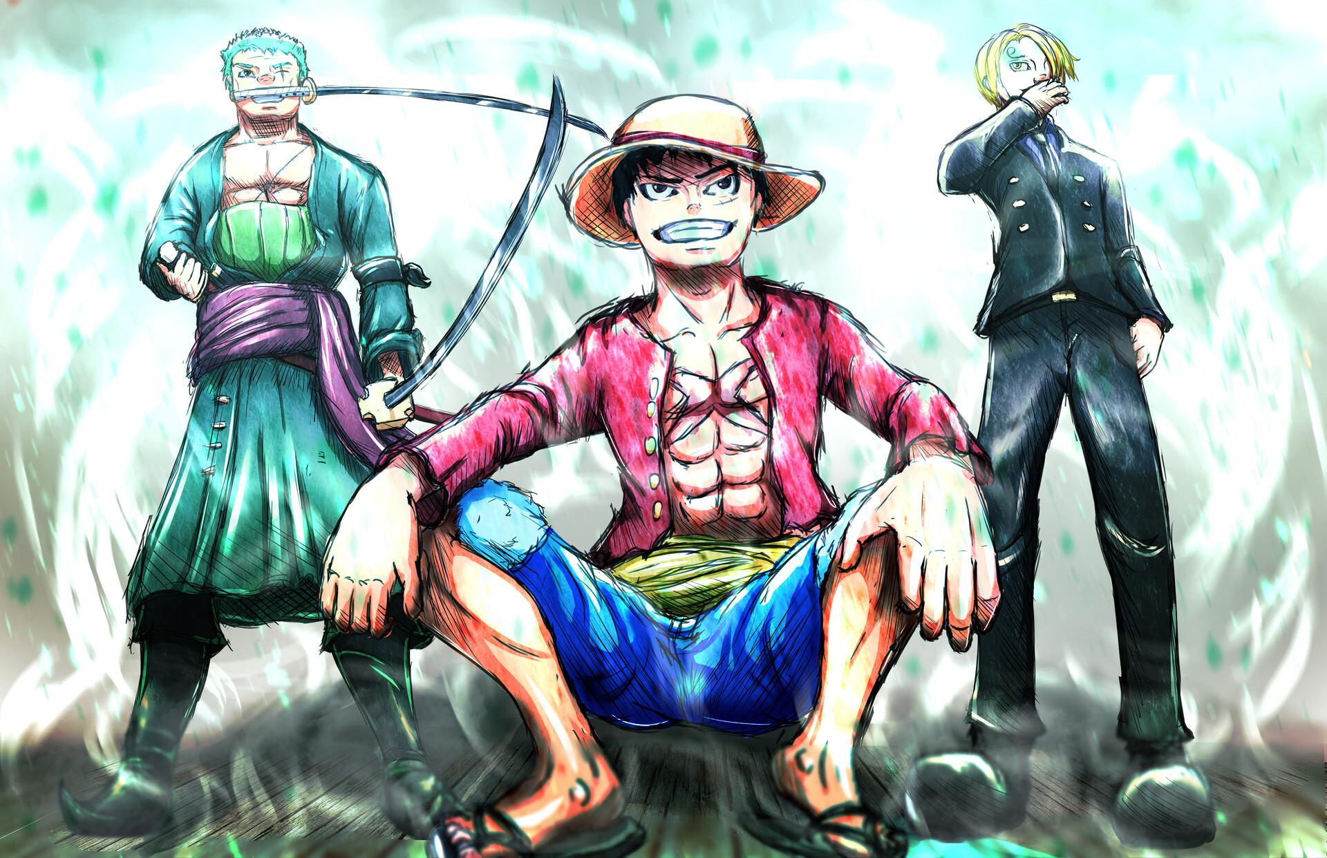 1920x1242 The Monster Trio (One Piece)