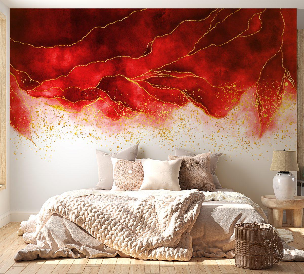 1200x1082 Red Wallpaper for Decorate Rooms