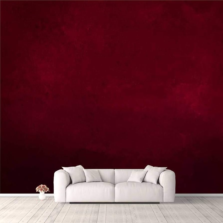 894x894 3D Wallpaper Rich Burgundy Watercolor Frame with TORN Strokes and Stripes Abstract Self Adhesive Bedroom Living Room Dormitory Decor Wall Mural