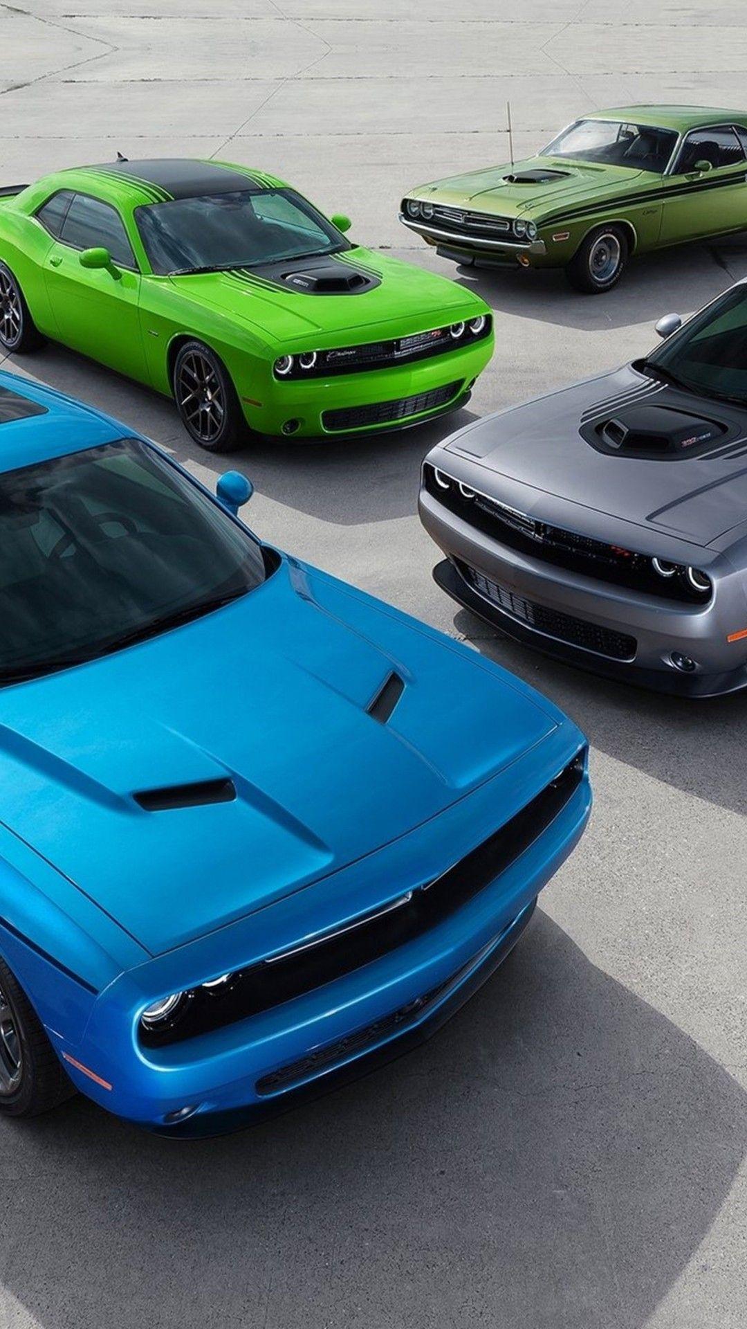 1080x1920 Download 1080x1920 Dodge Challenger, Colorful, Cars Wallpaper