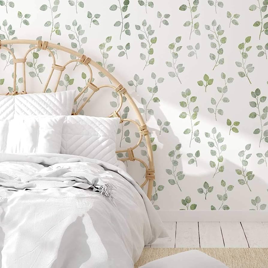 894x894 Eucalyptus Wall Stencil