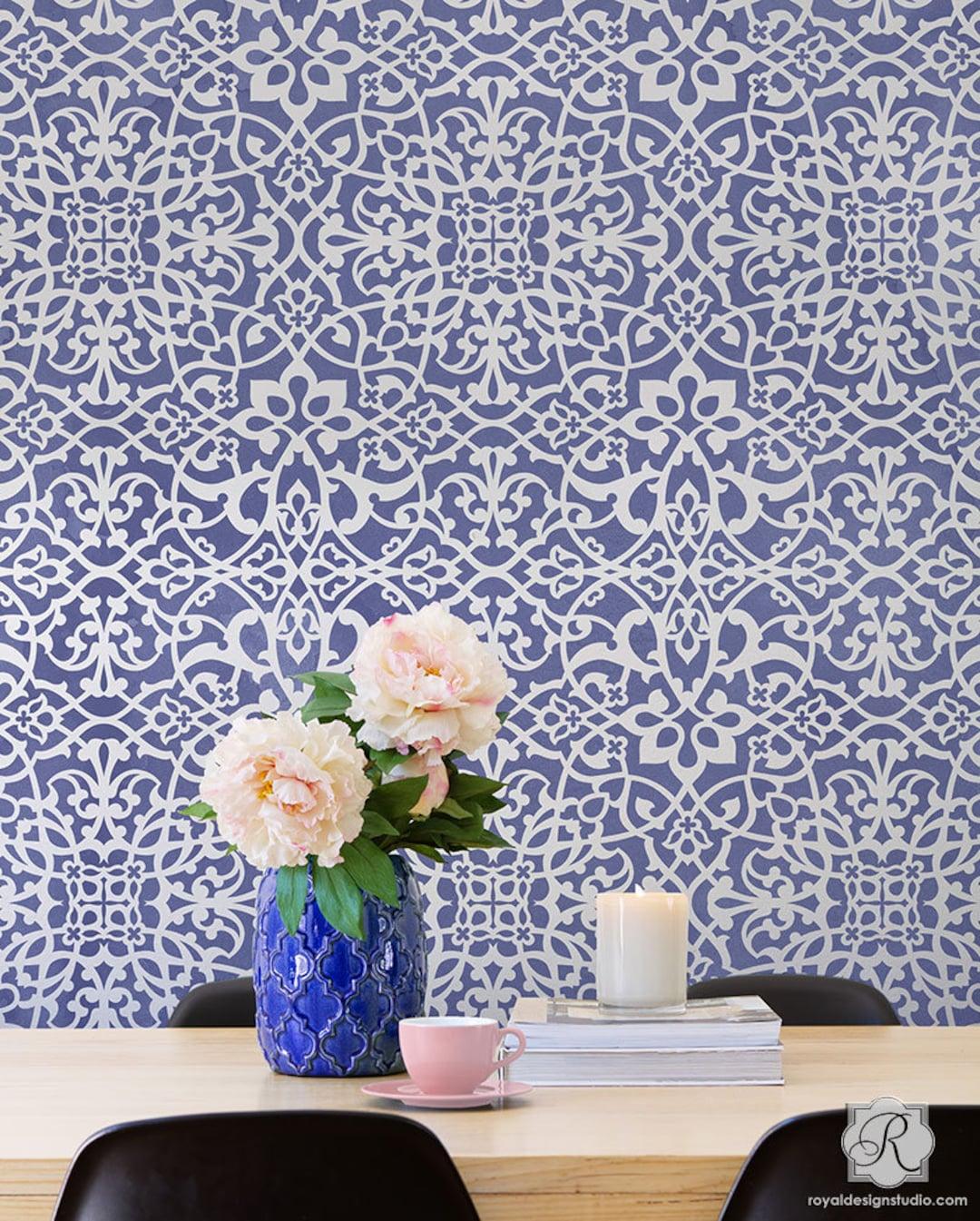 1080x1345 Palace Trellis Wallpaper Stencil Large