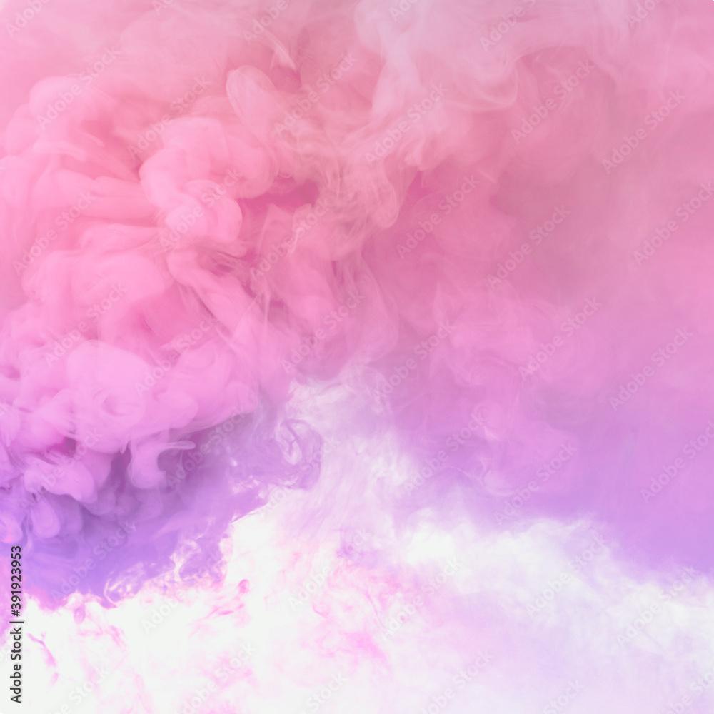 1000x1000 Pink and purple smoke effect on a white