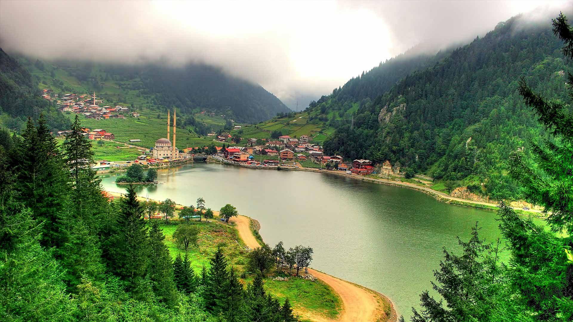 1920x1080 HD desktop wallpaper: Mountain, Lake