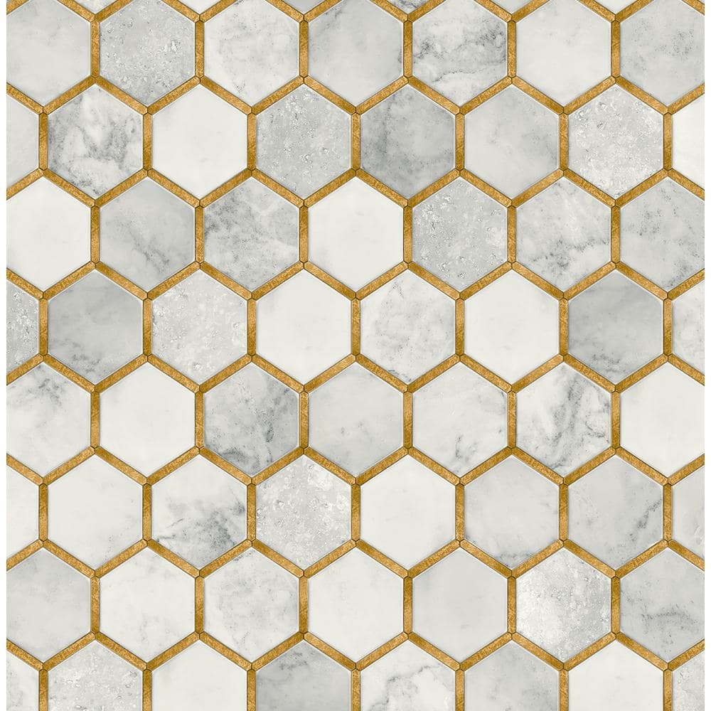 1000x1000 NextWall Faux Alaska Grey and Metallic