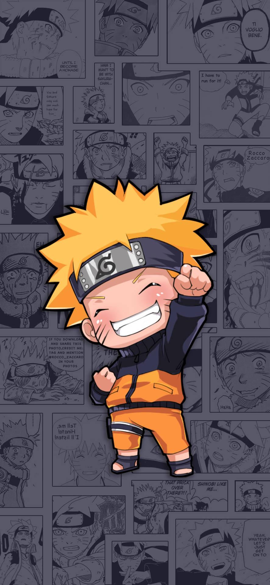 886x1920 Download Naruto Live Chibi Art On Manga Wallpaper