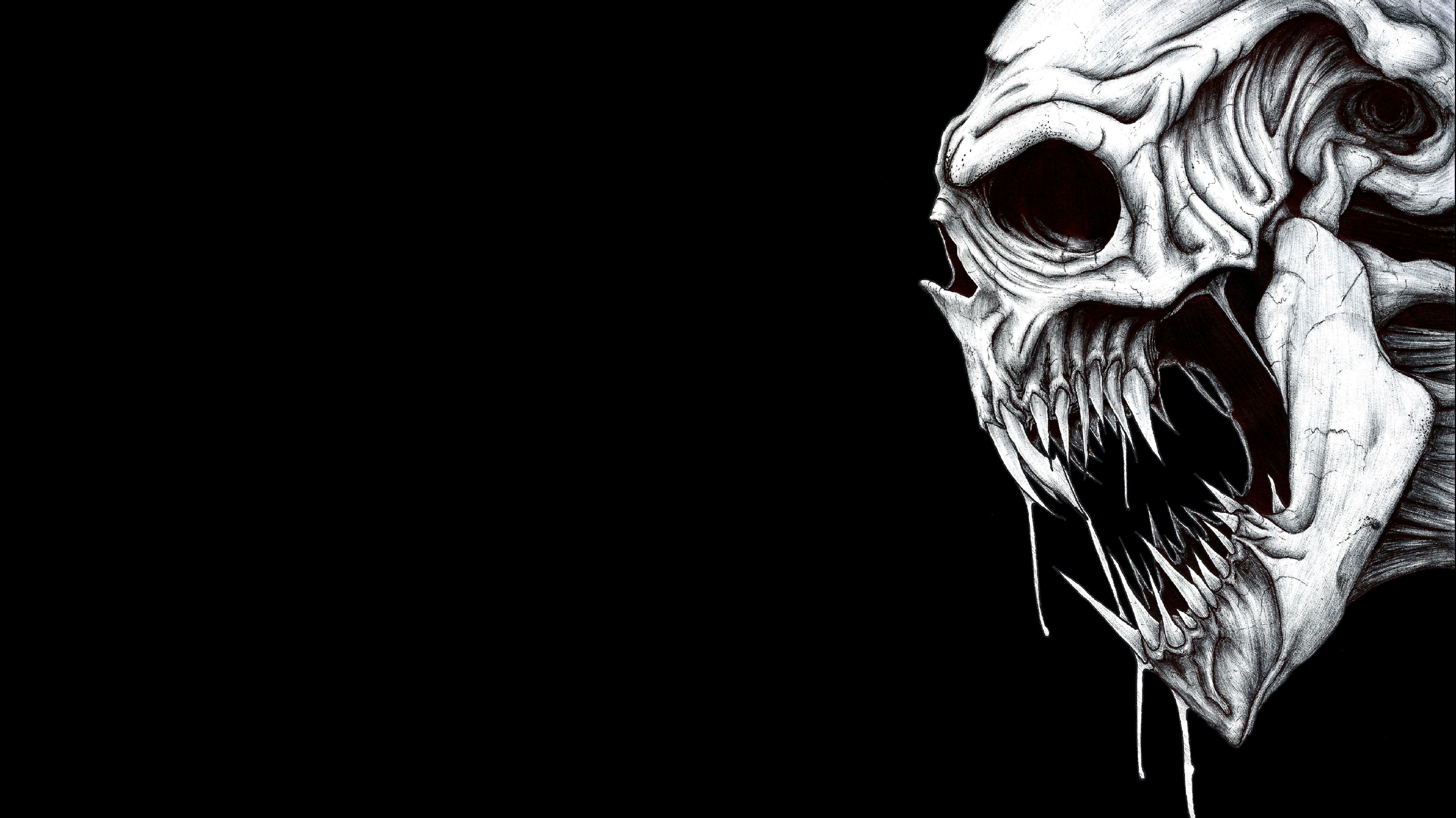 5300x2981 High Definition Skull Wallpaper